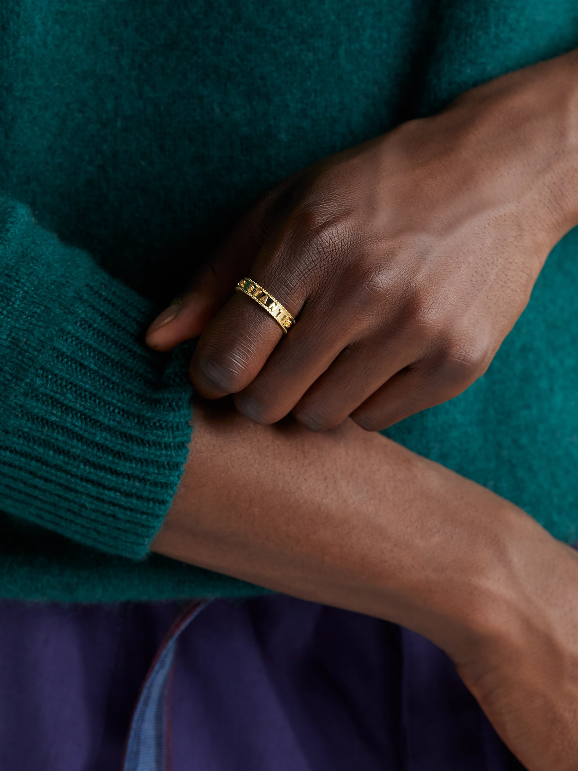 FOUNDRAE 18-KARAT GOLD RING