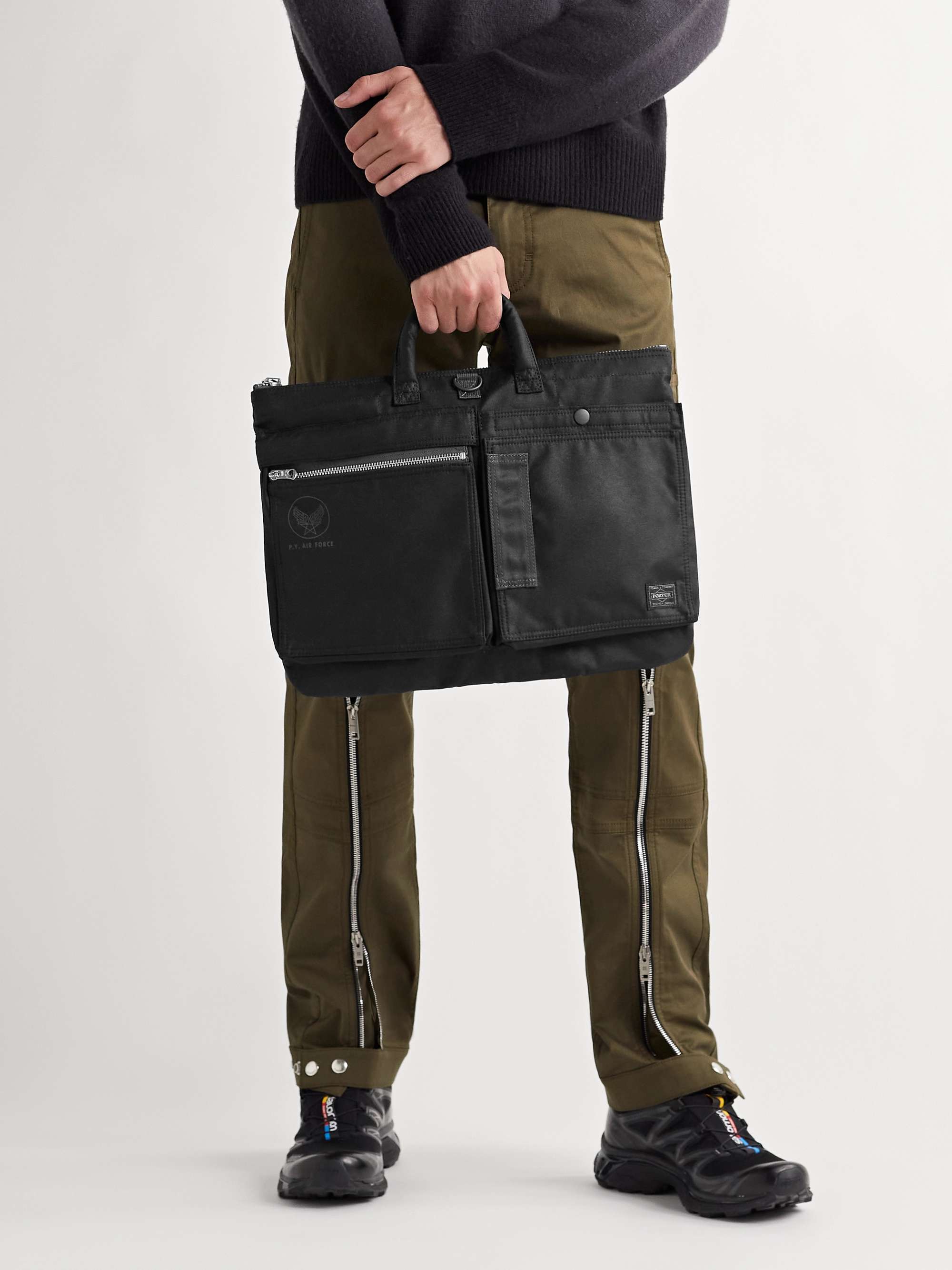 PORTER-YOSHIDA & CO Flying Ace 2Way Webbing-Trimmed Nylon Briefcase