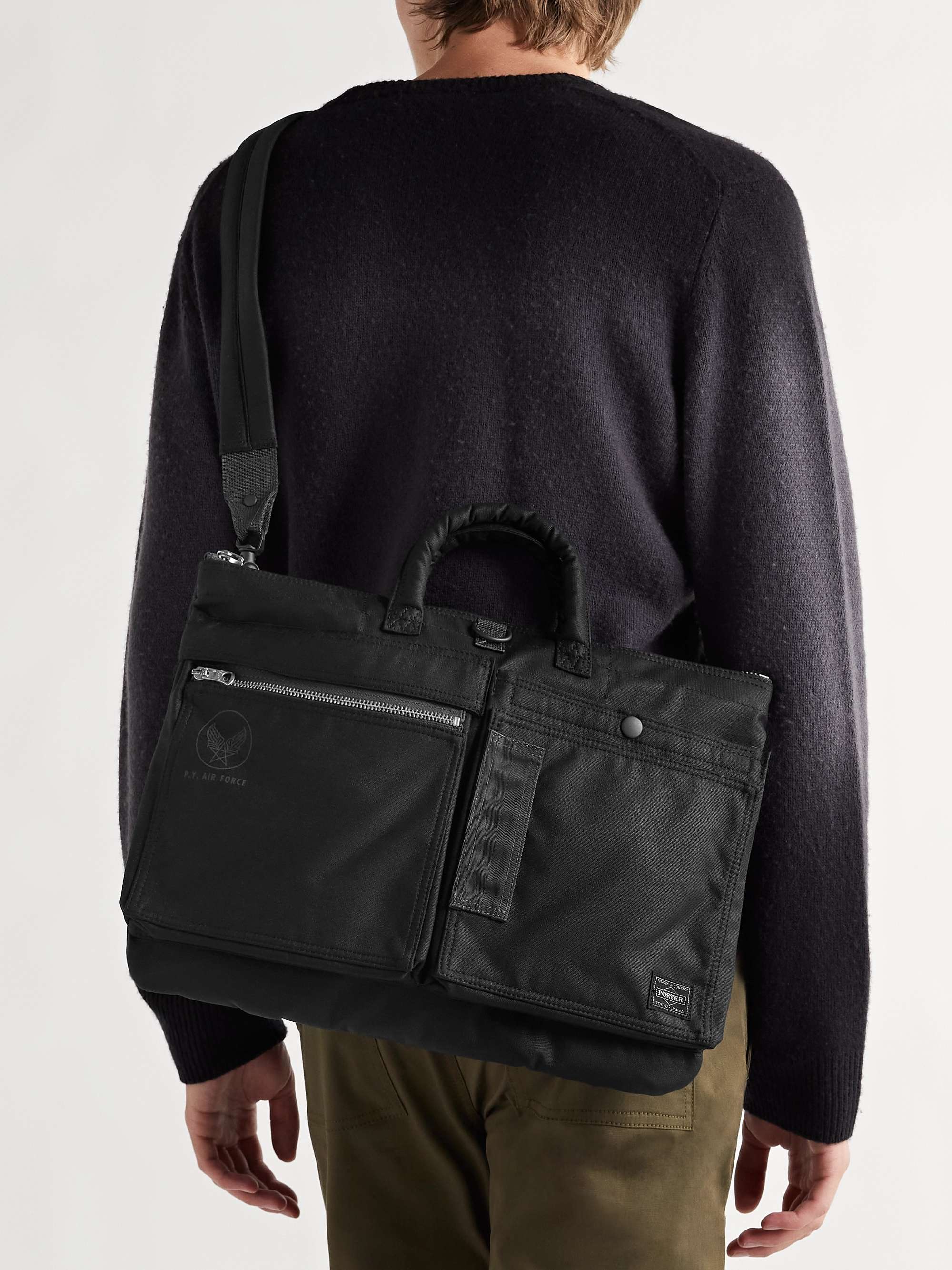 PORTER-YOSHIDA & CO Flying Ace 2Way Webbing-Trimmed Nylon Briefcase