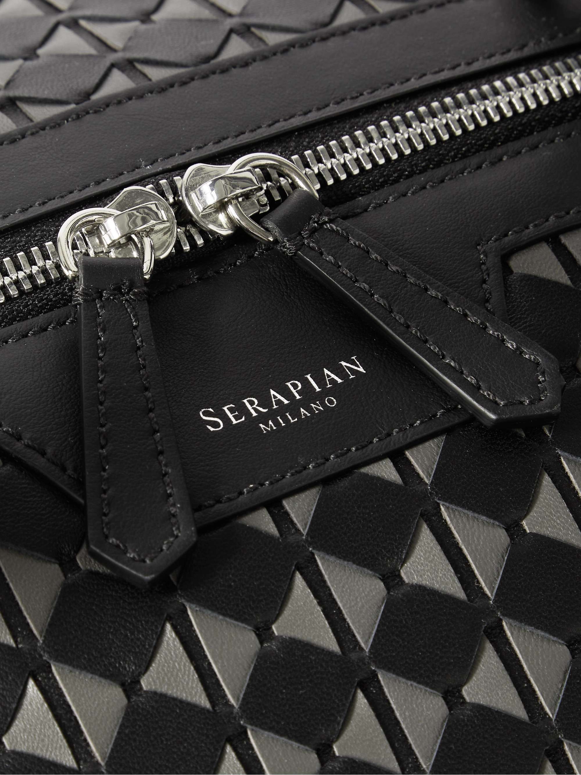 SERAPIAN Woven Leather Holdall