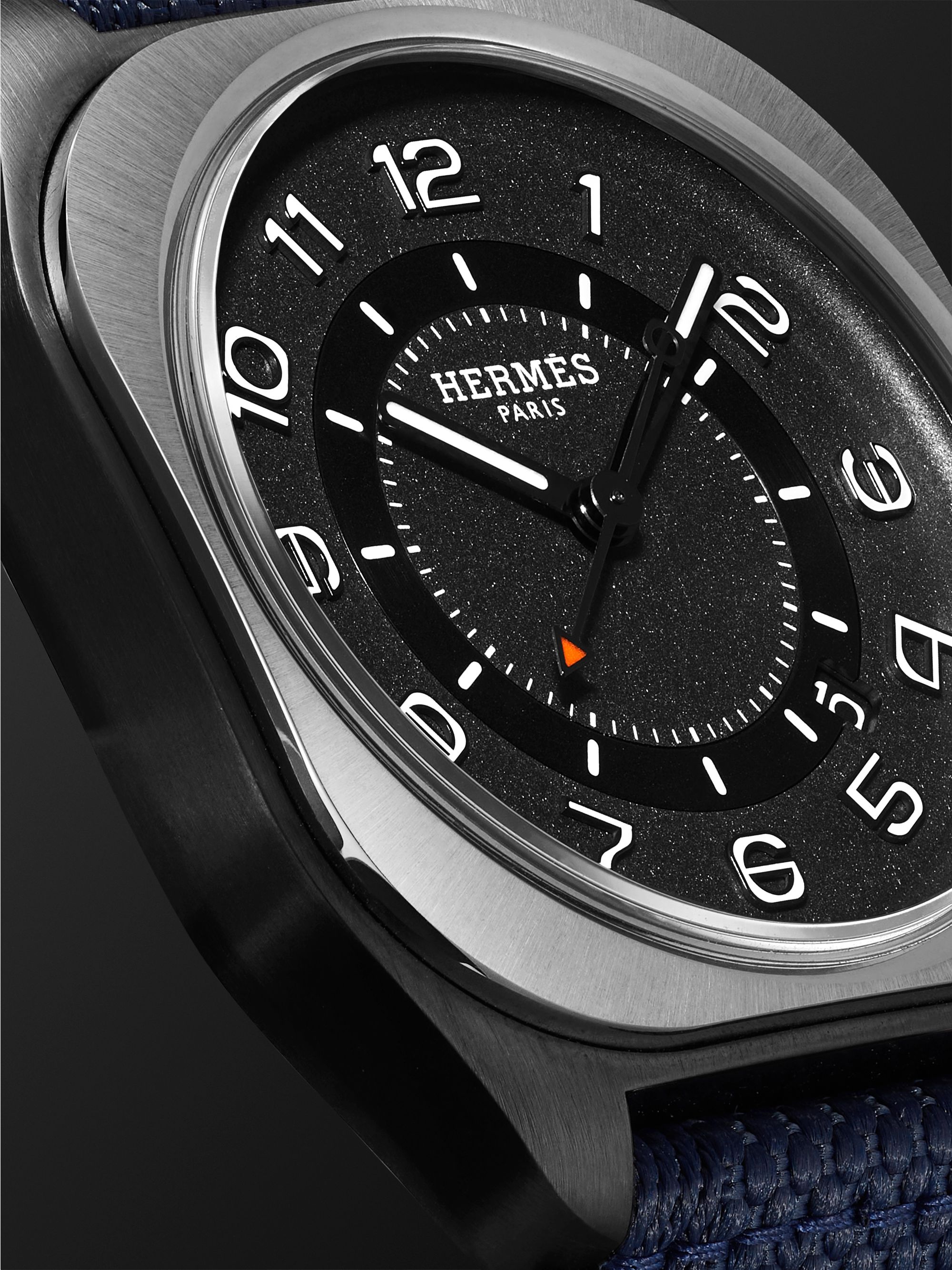 HERMÈS TIMEPIECES H08 Automatic 39mm Titanium and Canvas Watch, Ref. No. 049432WW00