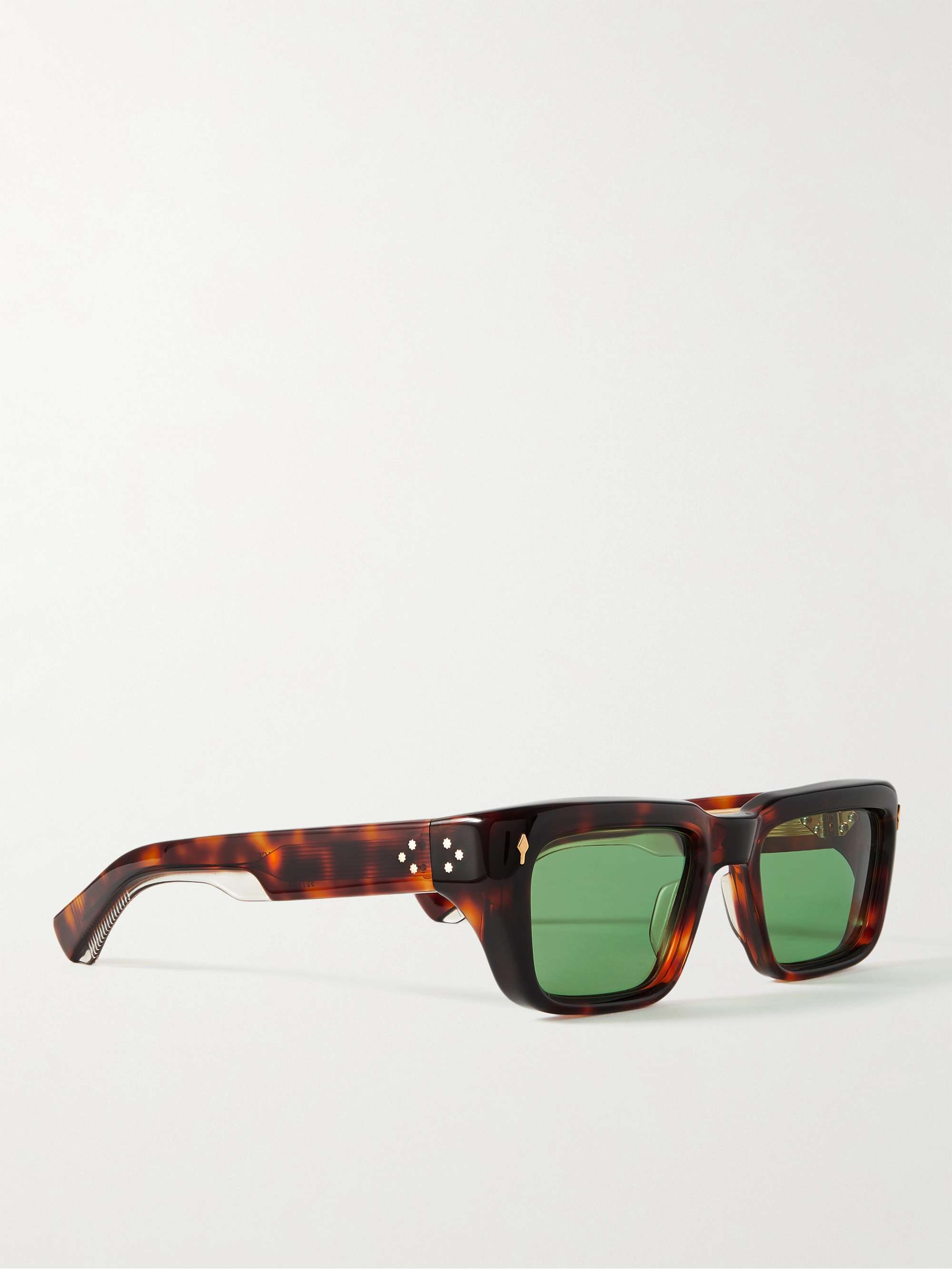JACQUES MARIE MAGE Walker Rectangular-Frame Tortoiseshell Acetate Sunglasses
