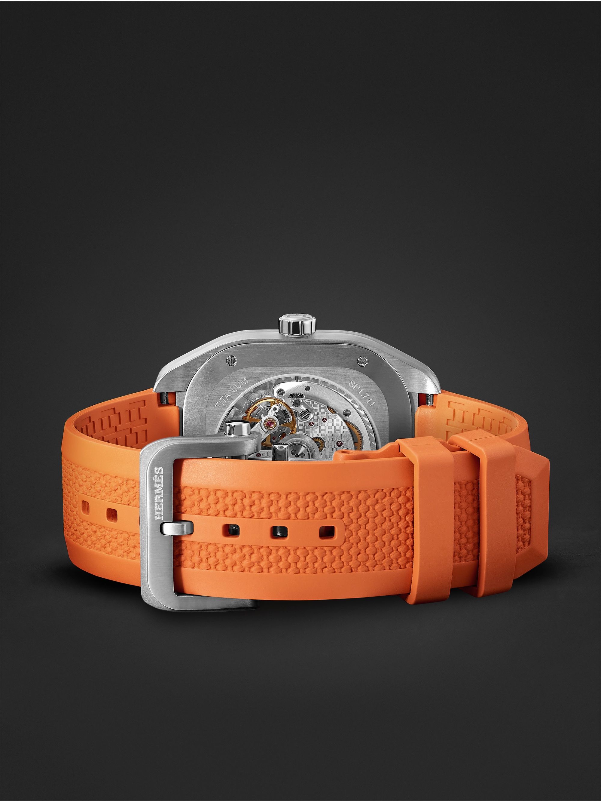 HERMÈS TIMEPIECES H08 Automatic 39mm Titanium and Rubber Watch, Ref. No. 049628WW00