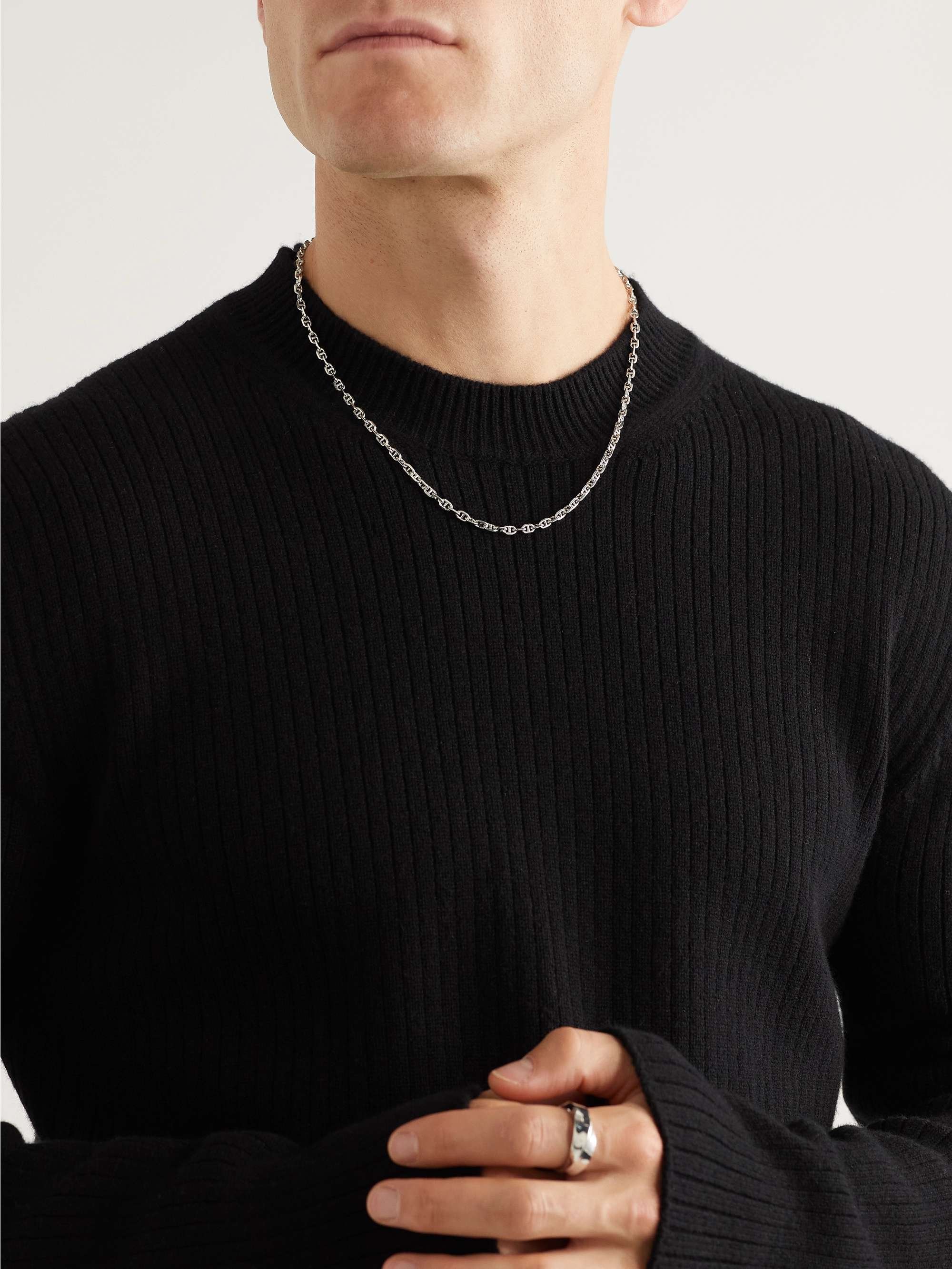 TOM WOOD Rhodium-Plated Necklace