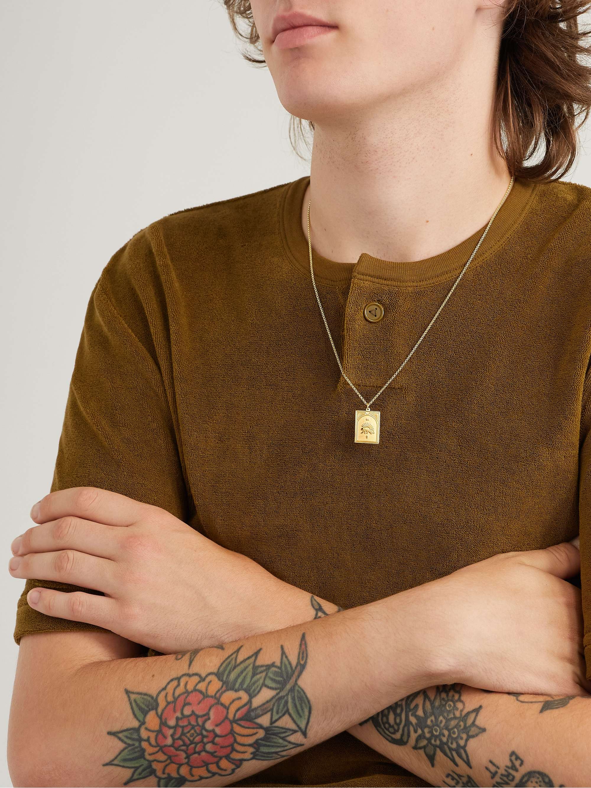 TOM WOOD Tarot Strength Gold-Plated Necklace