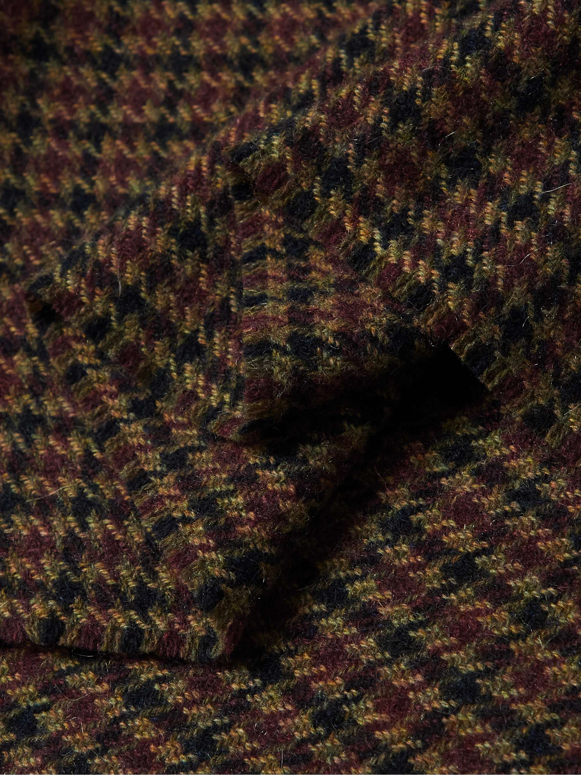 LORO PIANA Fringed Houndstooth Cashmere Scarf