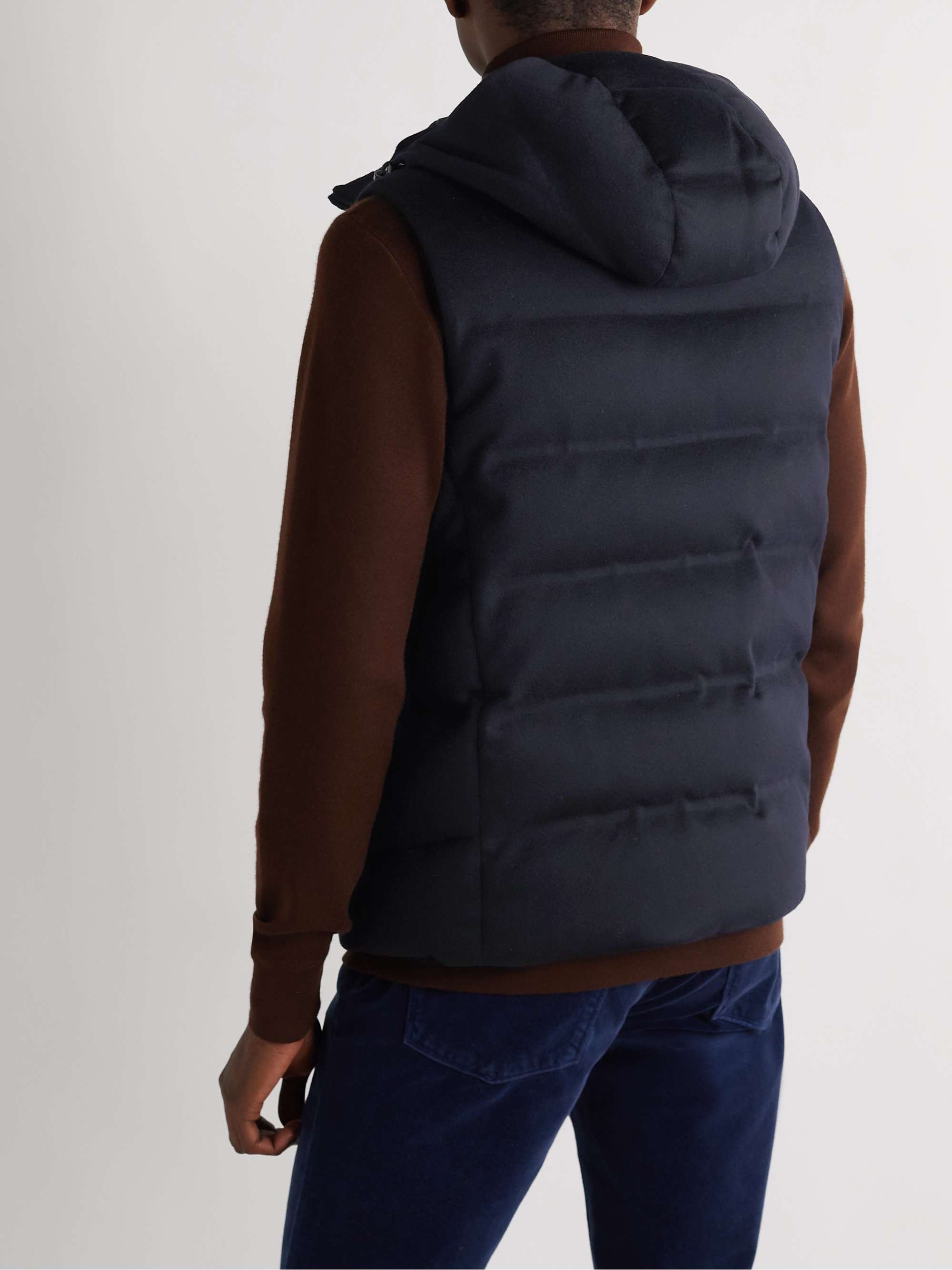 LORO PIANA Fillmore Slim-Fit Quilted Storm System Shell Hooded Down Gilet