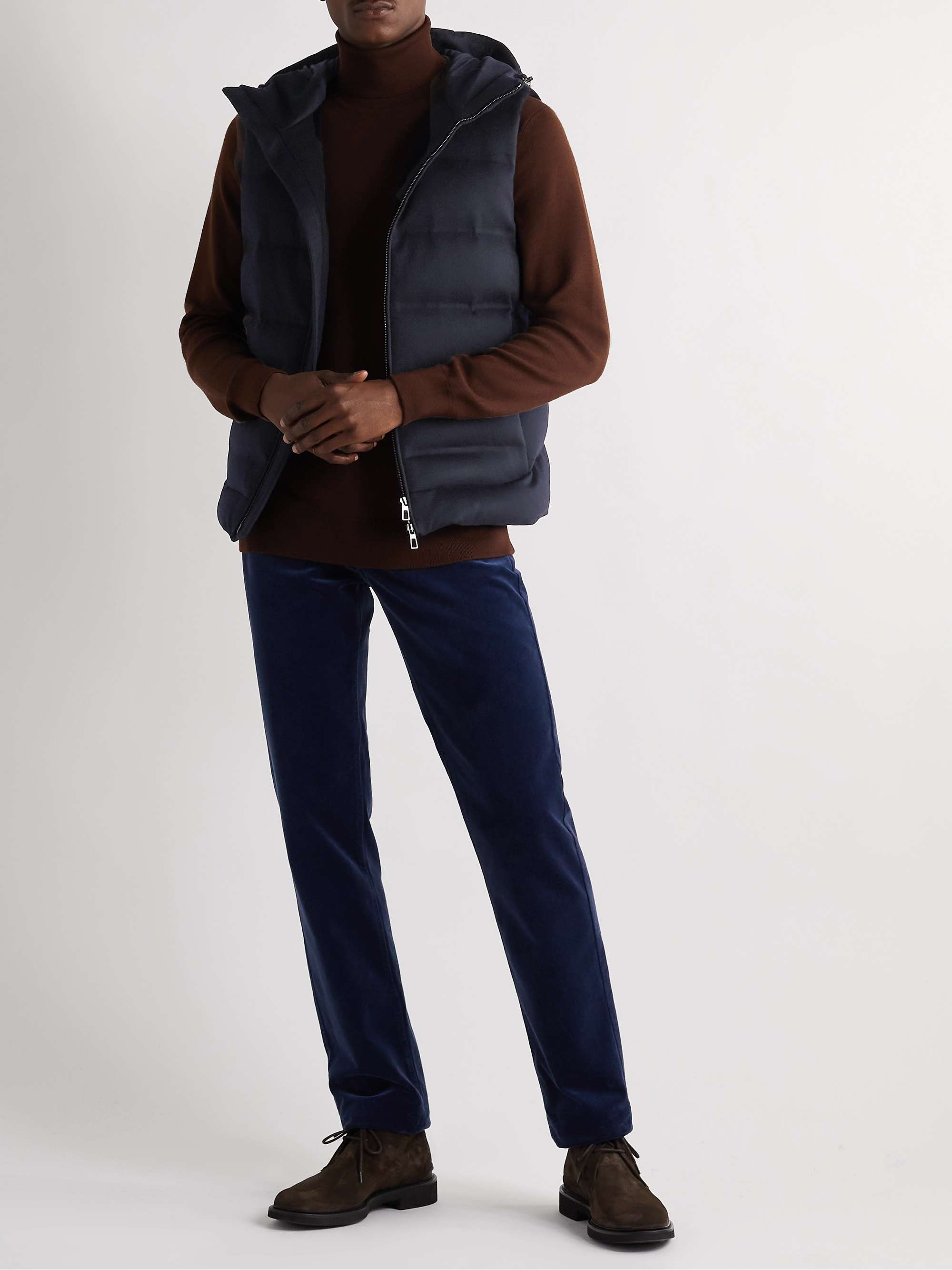 LORO PIANA Fillmore Slim-Fit Quilted Storm System Shell Hooded Down Gilet