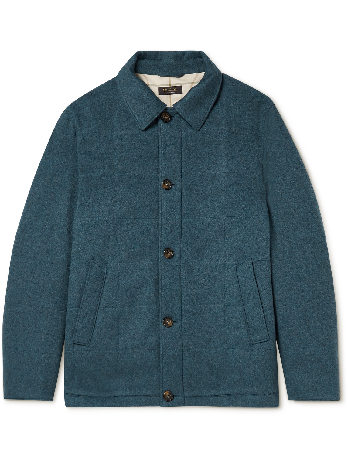Loro Piana - Renton Padded Quilted Cashmere-Blend Jacket - Men - Blue - S
