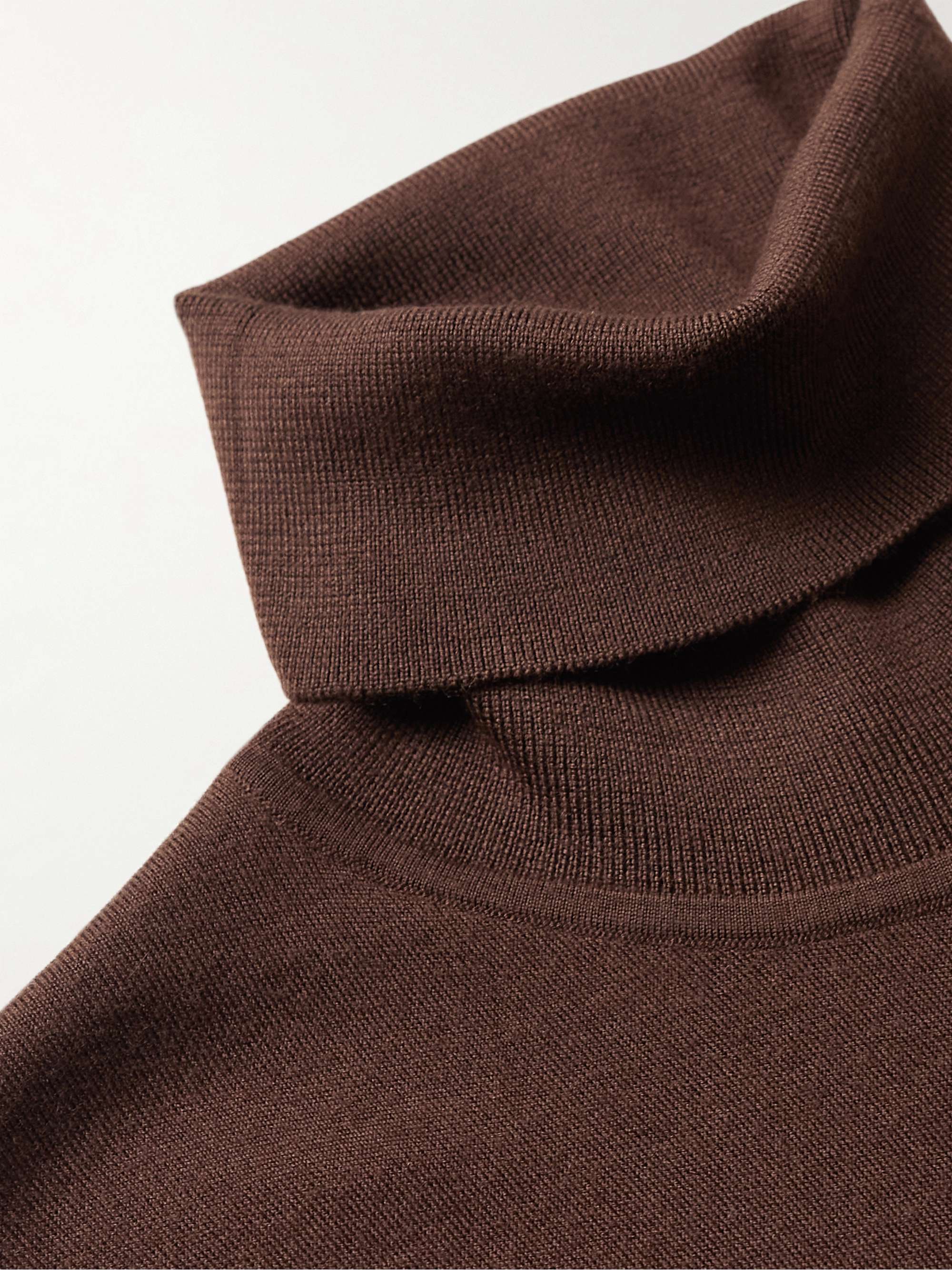 LORO PIANA Dolcevita Slim-Fit Cashmere, Virgin Wool and Silk-Blend Rollneck Sweater