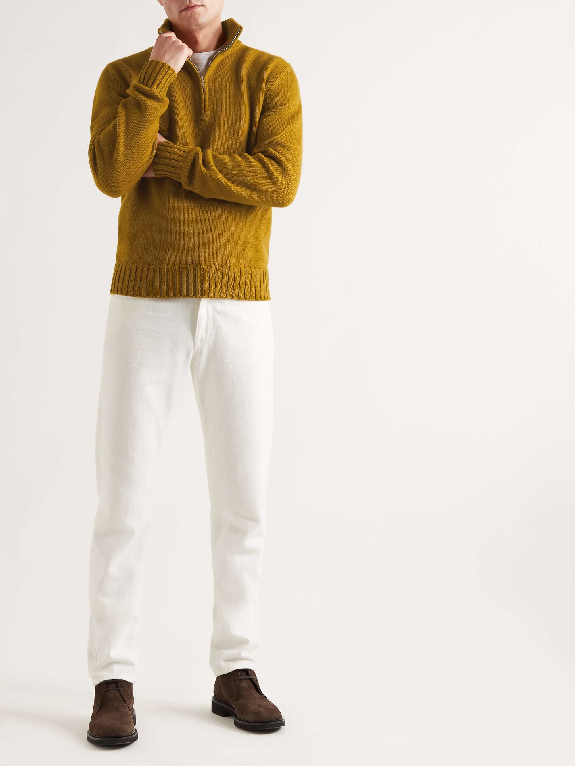 LORO PIANA Cashmere Half-Zip Sweater