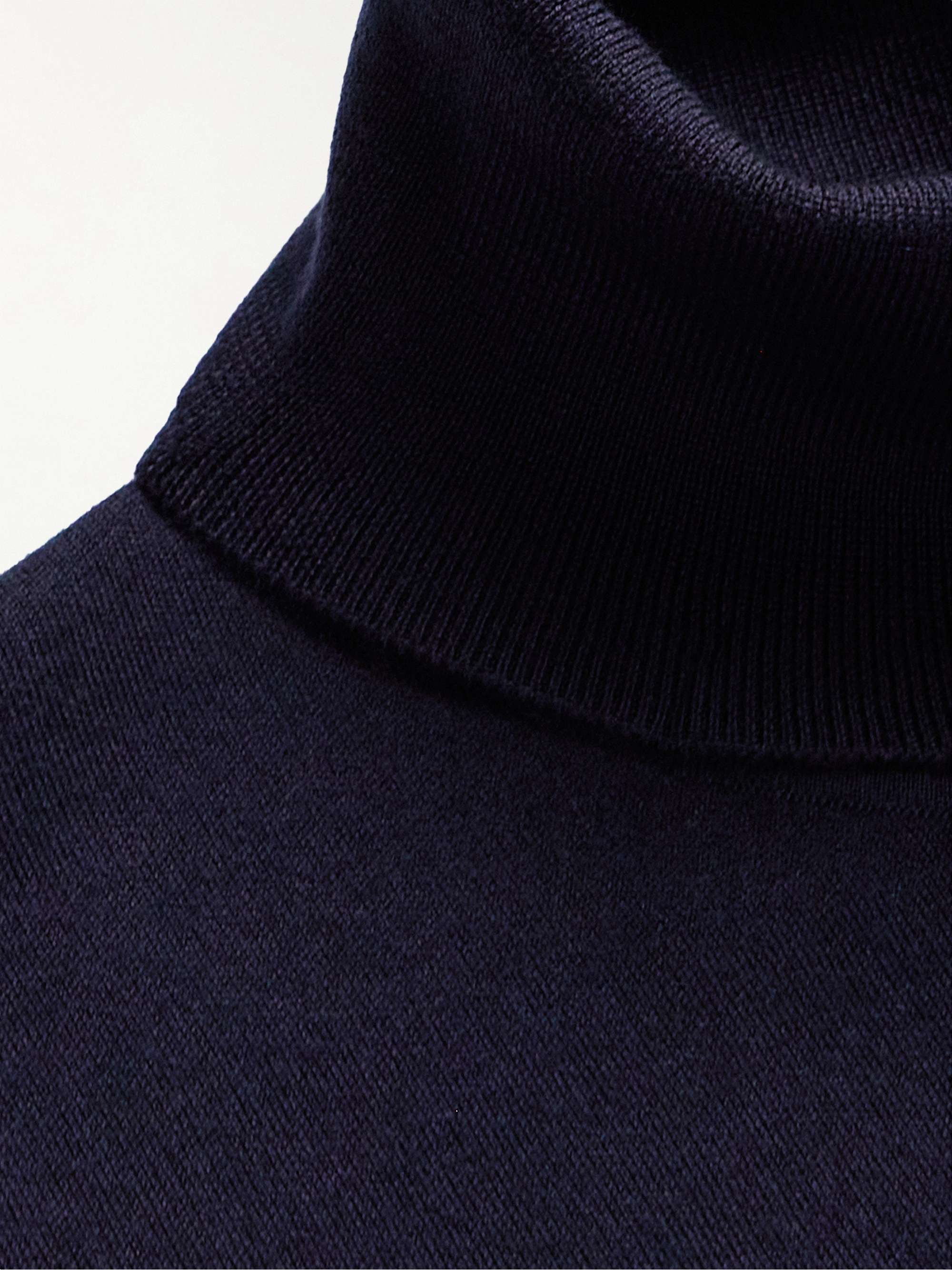 LORO PIANA Dolcevita Slim-Fit Cashmere, Virgin Wool and Silk-Blend Rollneck Sweater