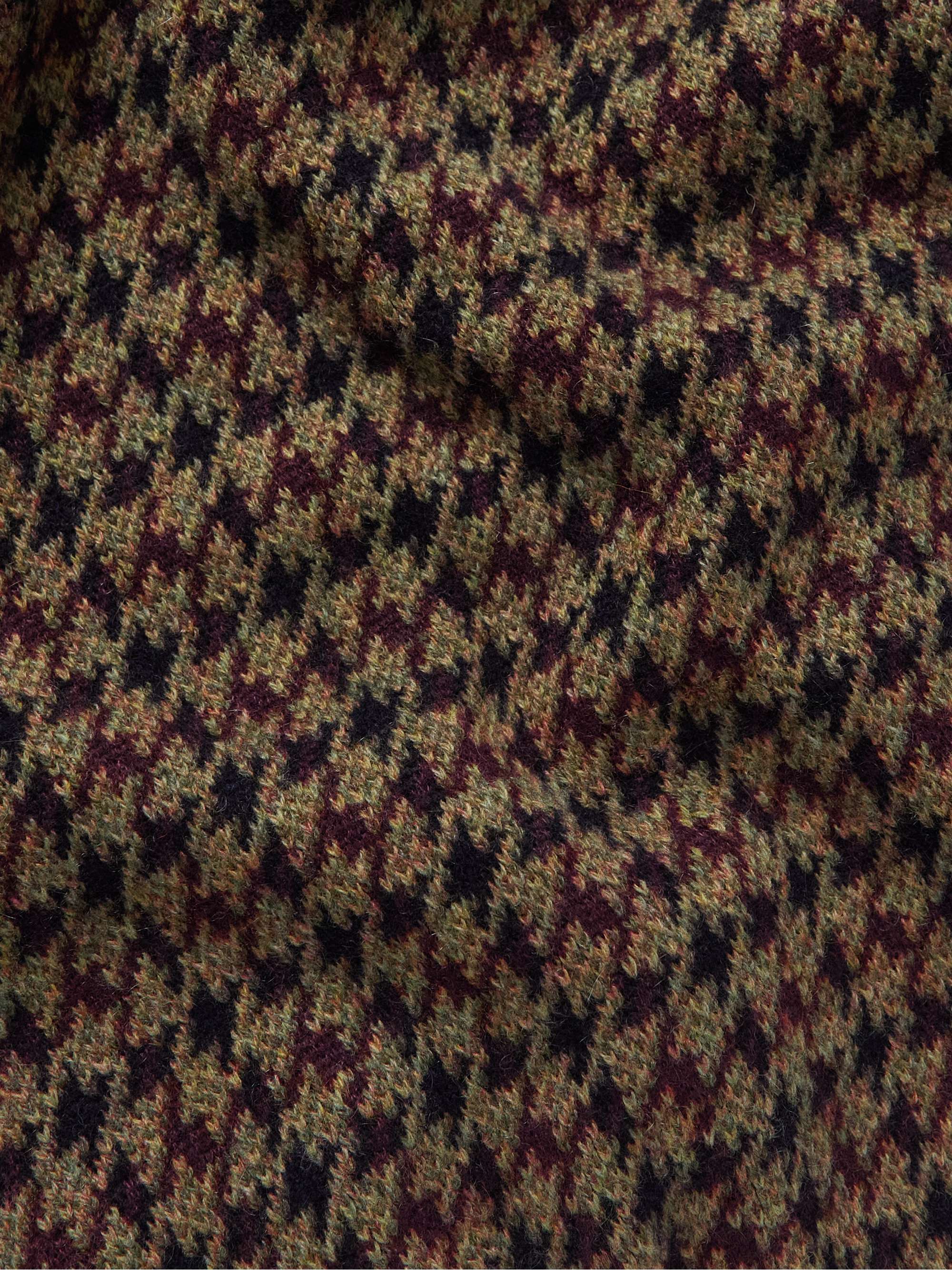 LORO PIANA Dolcevita Houndstooth Cashmere and Silk-Blend Rollneck Sweater