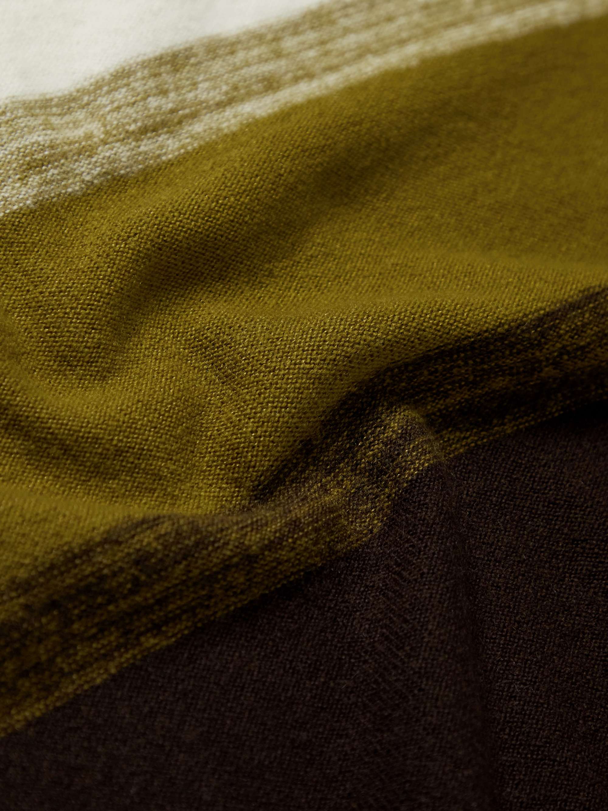 LORO PIANA Glenshell Striped Cashmere and Silk-Blend Sweater