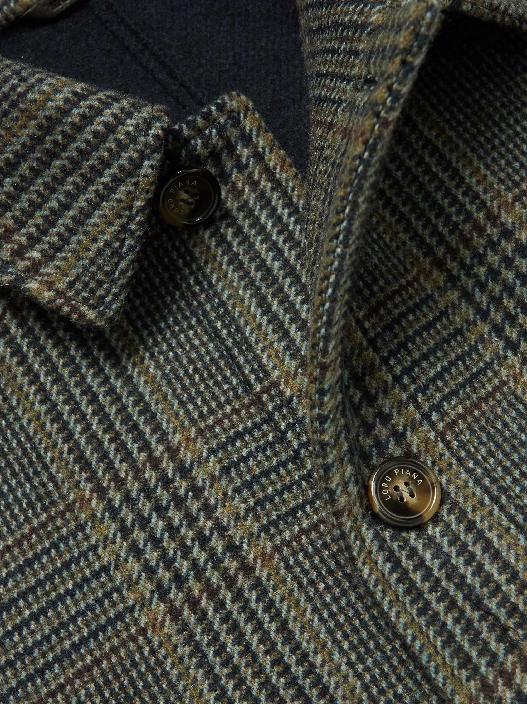 LORO PIANA Irvine Checked Rain System Cashmere Coat