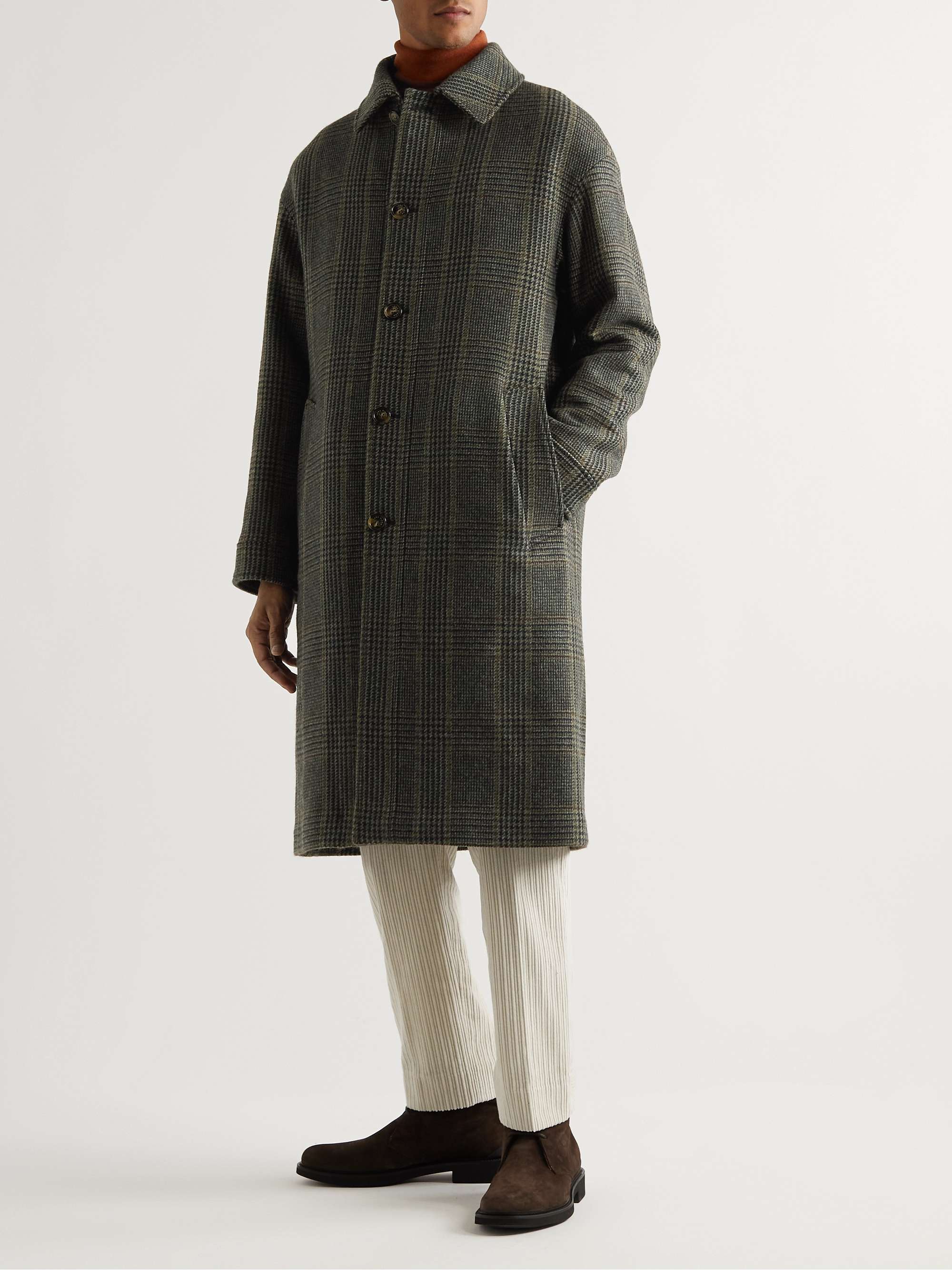 LORO PIANA Irvine Checked Rain System Cashmere Coat