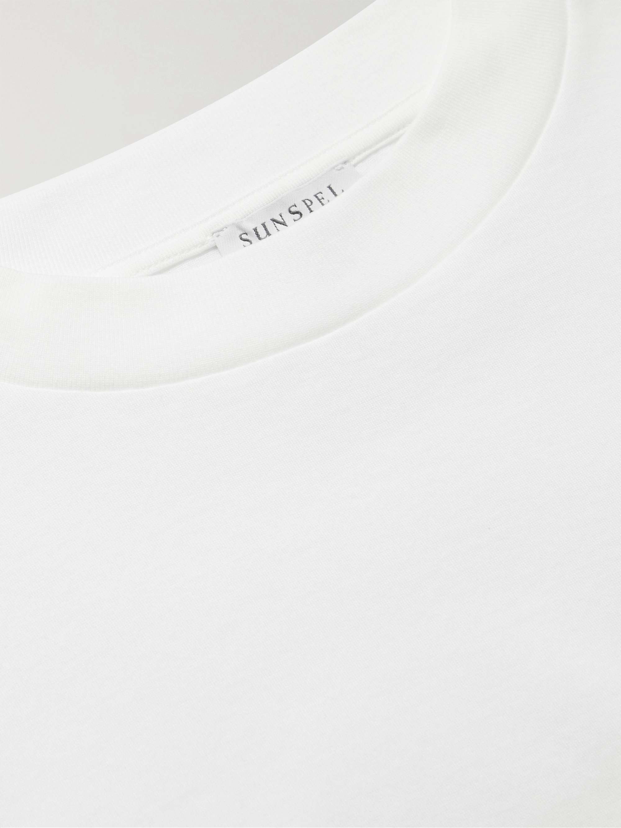 SUNSPEL Pima Cotton-Jersey Mock-Neck T-Shirt