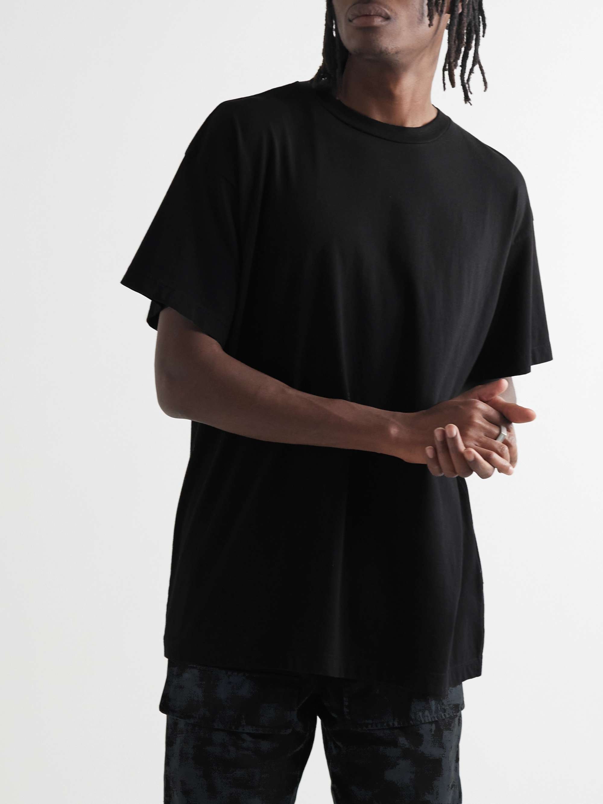 FEAR OF GOD Logo-Flocked Cotton-Jersey T-Shirt