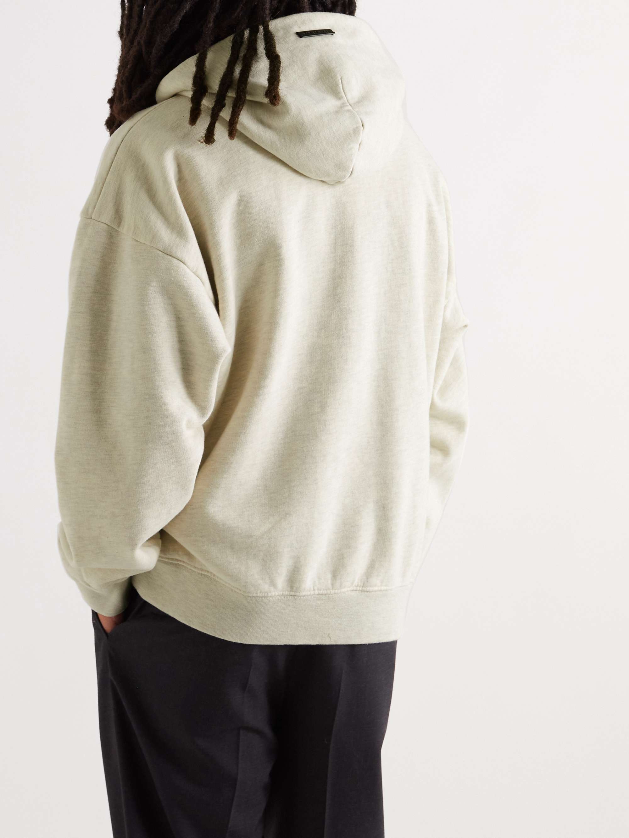 FEAR OF GOD Monarch Logo-Flocked Cotton Jersey Hoodie