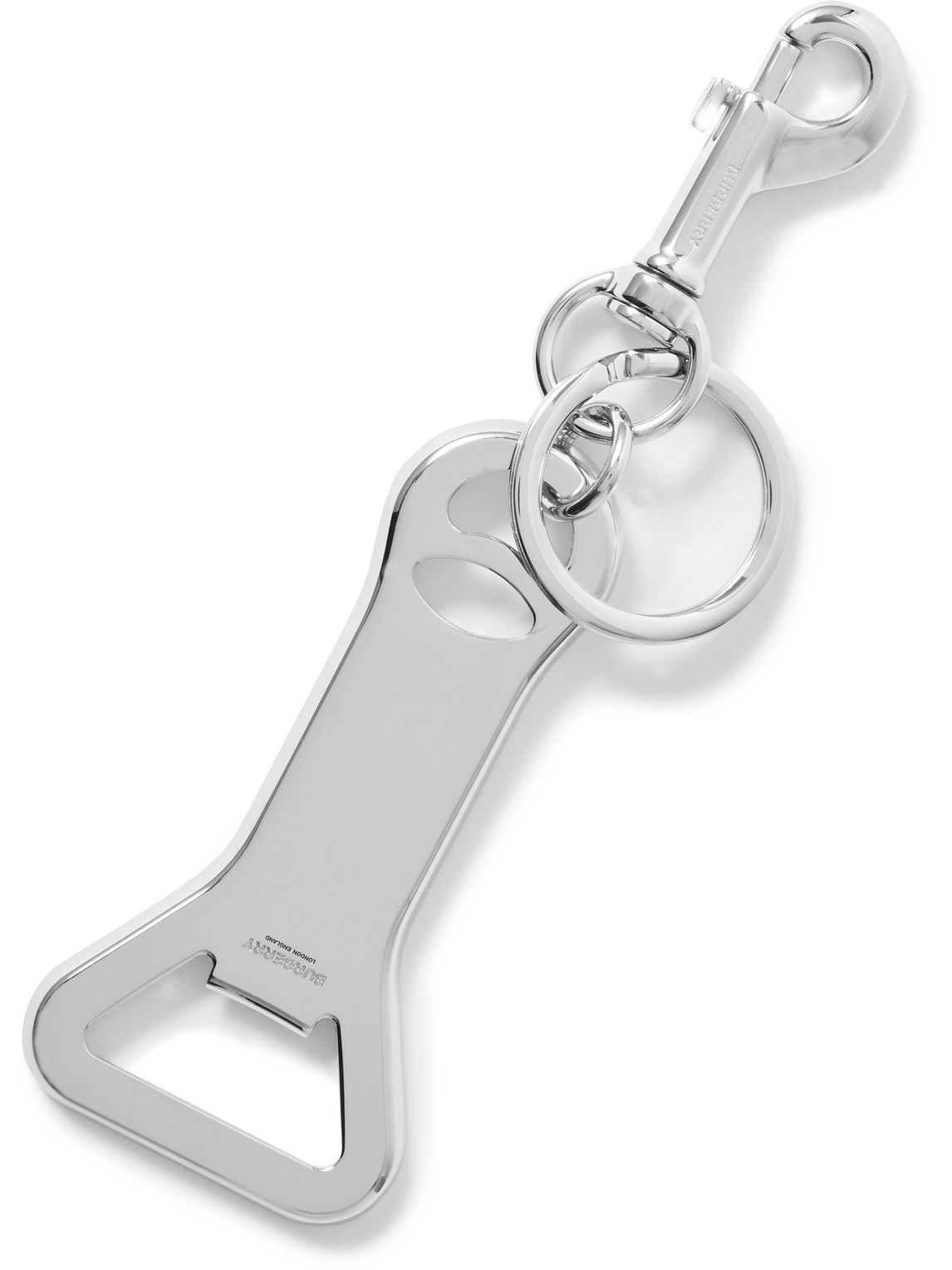 BURBERRY SILVER-PLATED KEY FOB