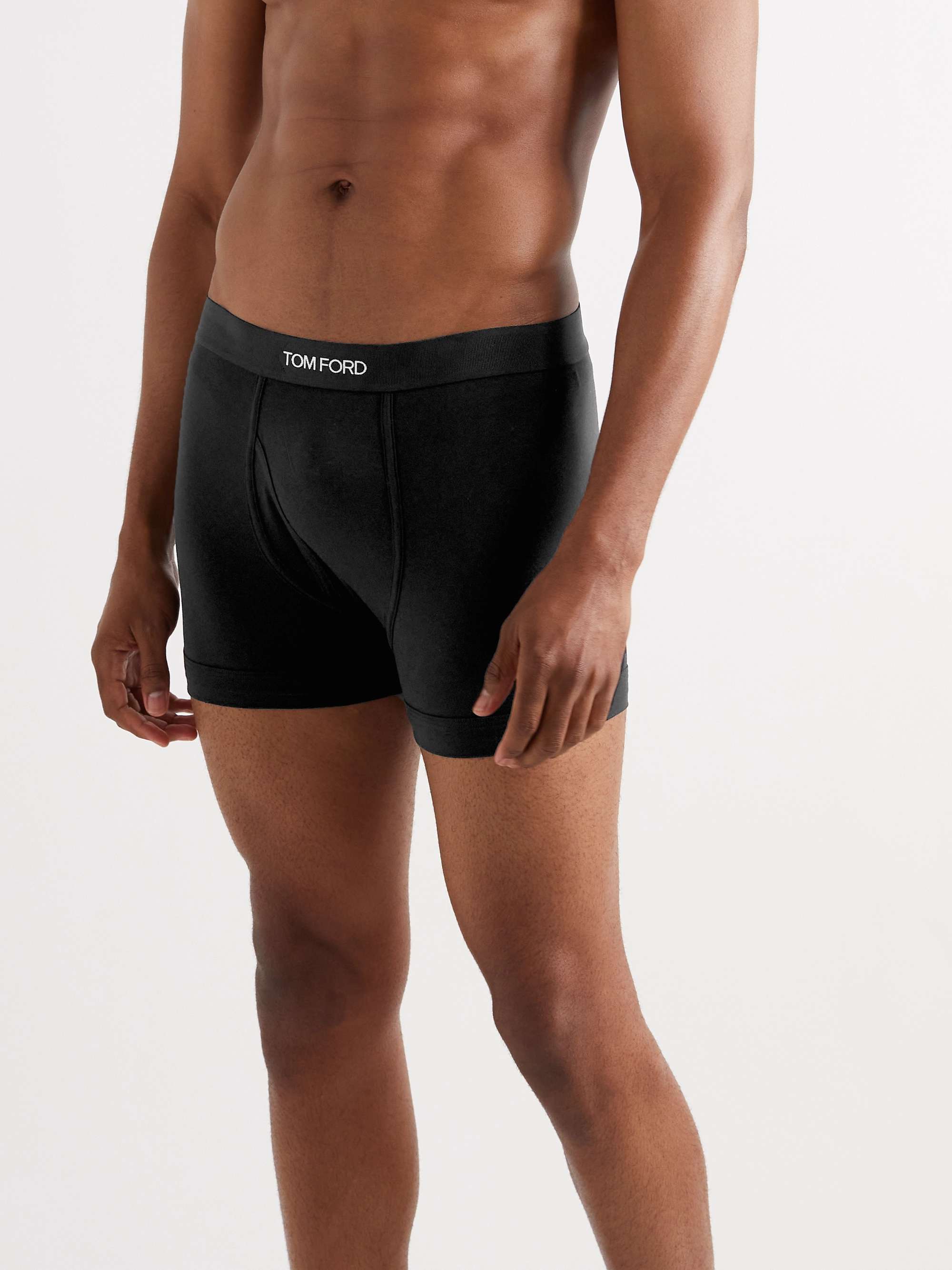 TOM FORD Two-Pack Stretch Cotton and Modal-Blend Boxer Briefs