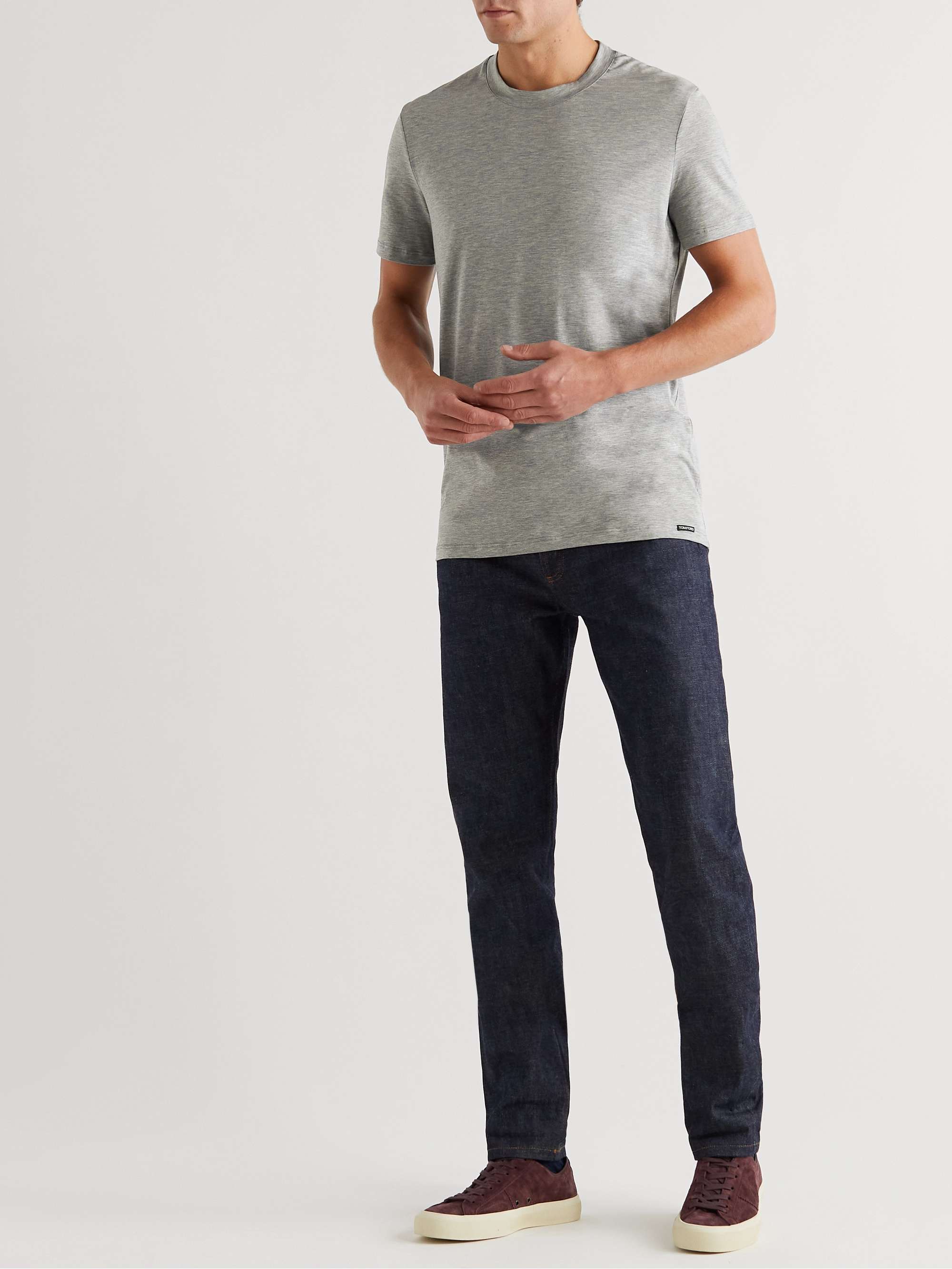 TOM FORD Stretch Cotton and Modal-Blend T-Shirt