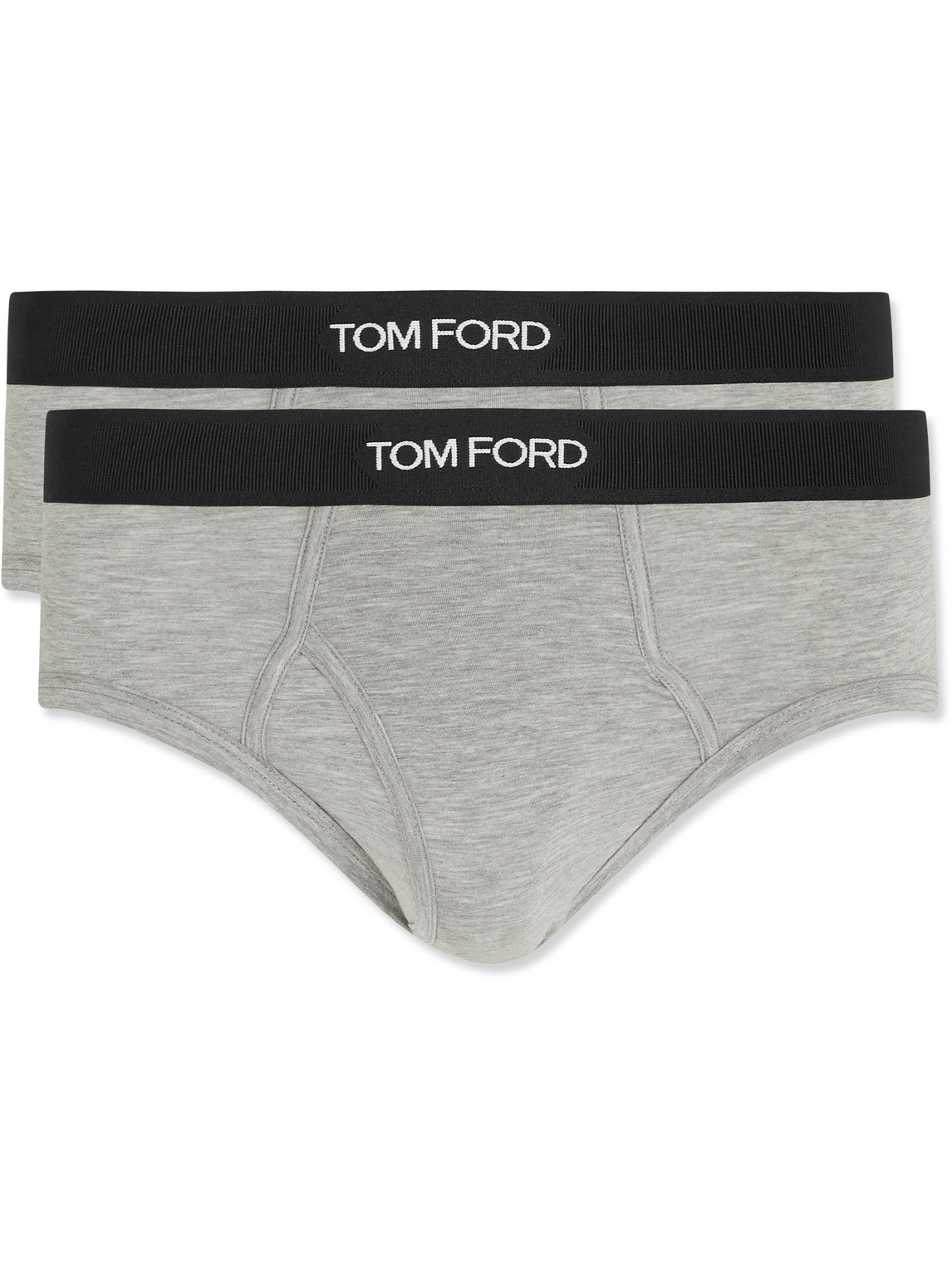 Two-Pack Stretch Cotton and Modal-Blend Briefs