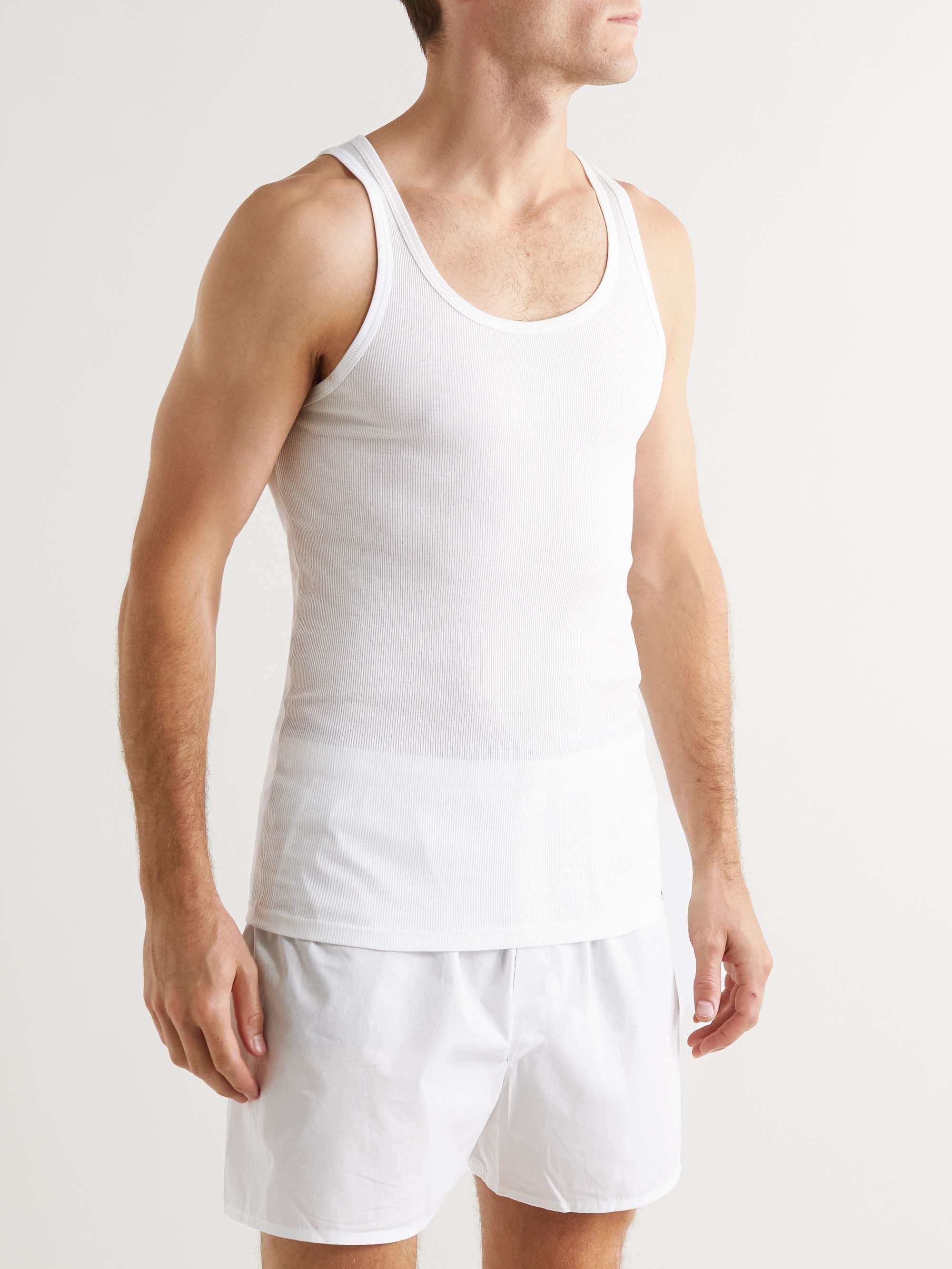 TOM FORD Ribbed Cotton and Modal-Blend Tank Top