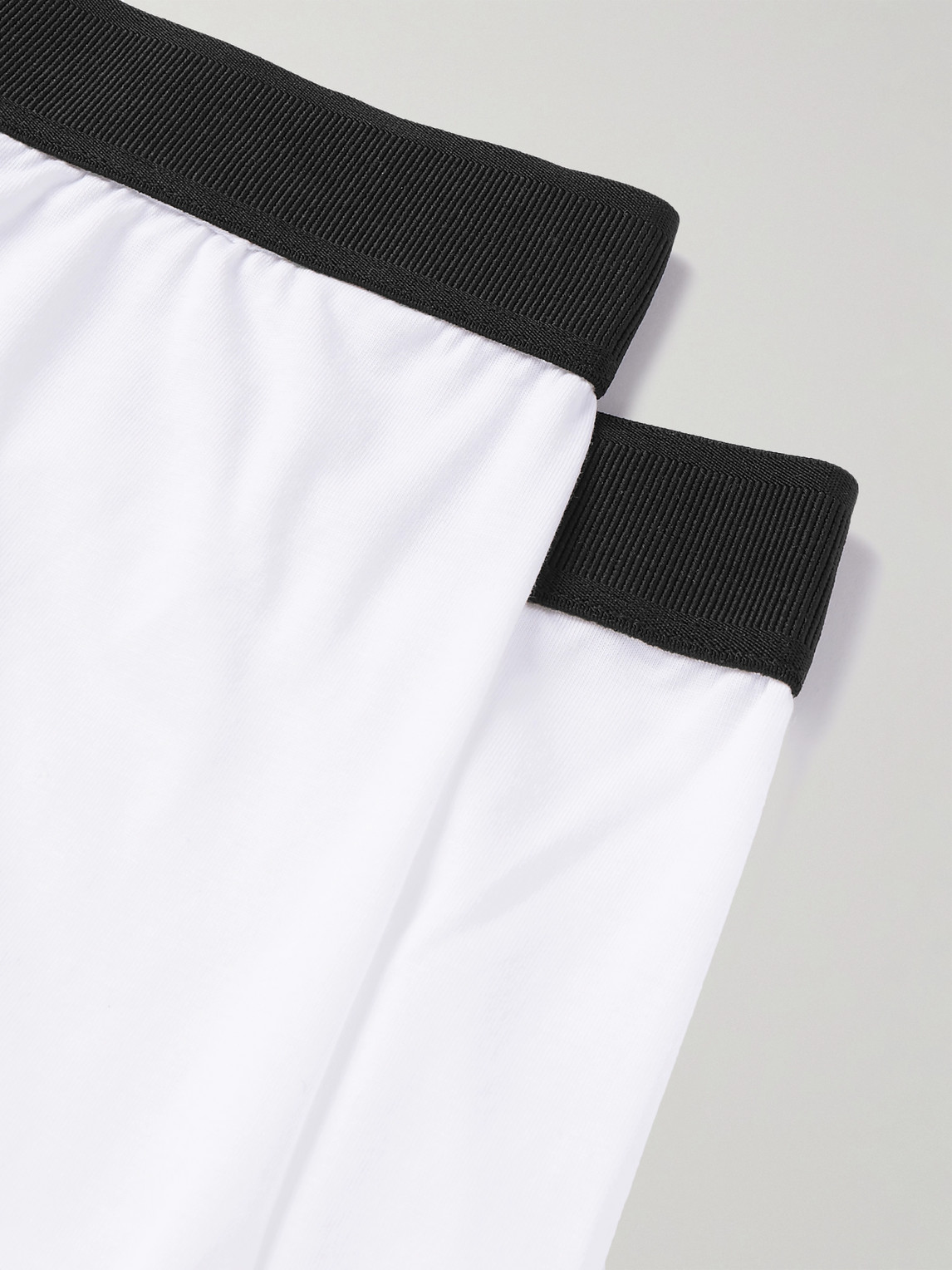 Shop Tom Ford Two-pack Stretch Cotton And Modal-blend Boxer Briefs In White
