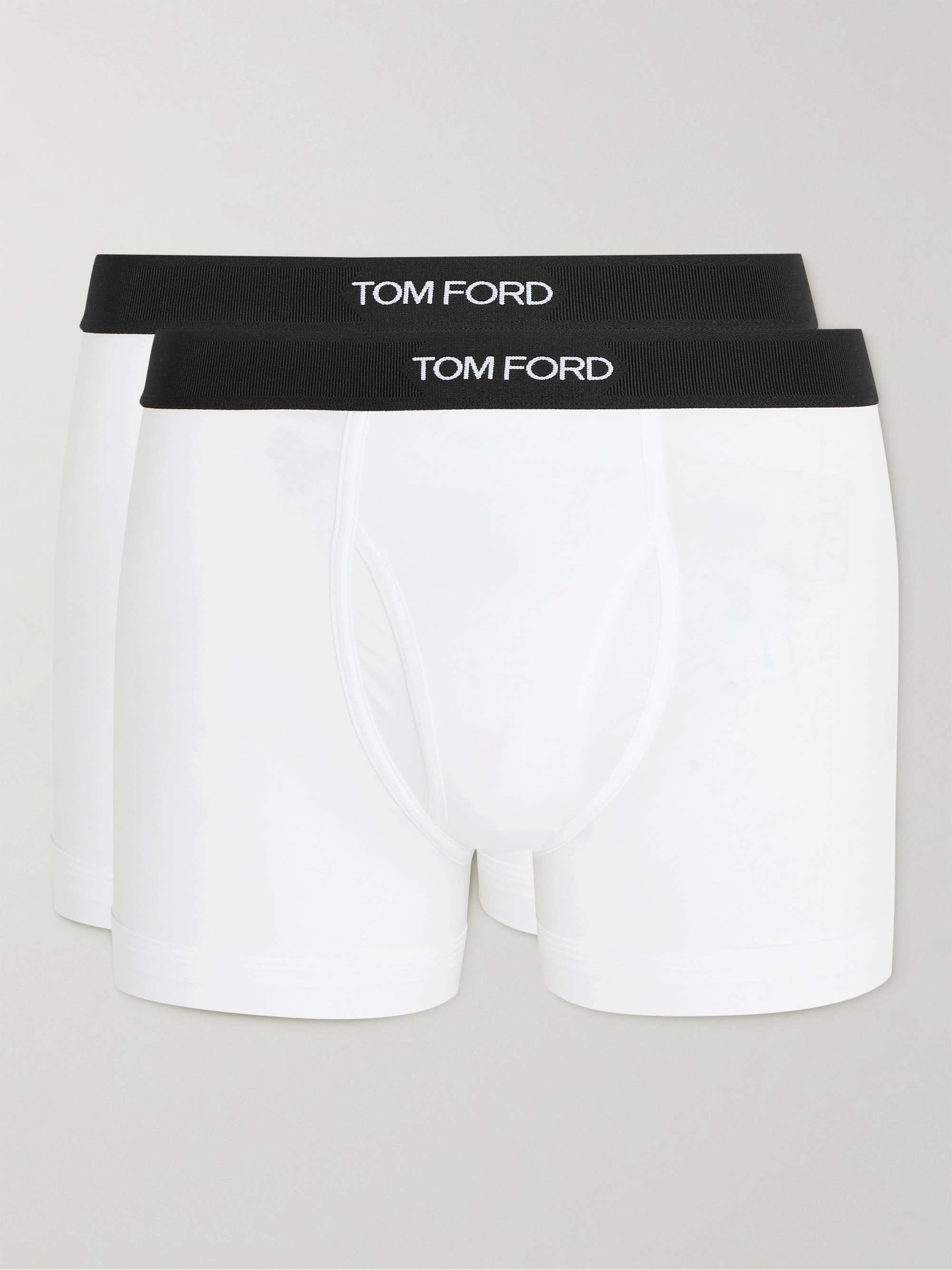 TOM FORD Two-Pack Stretch Cotton and Modal-Blend Boxer Briefs