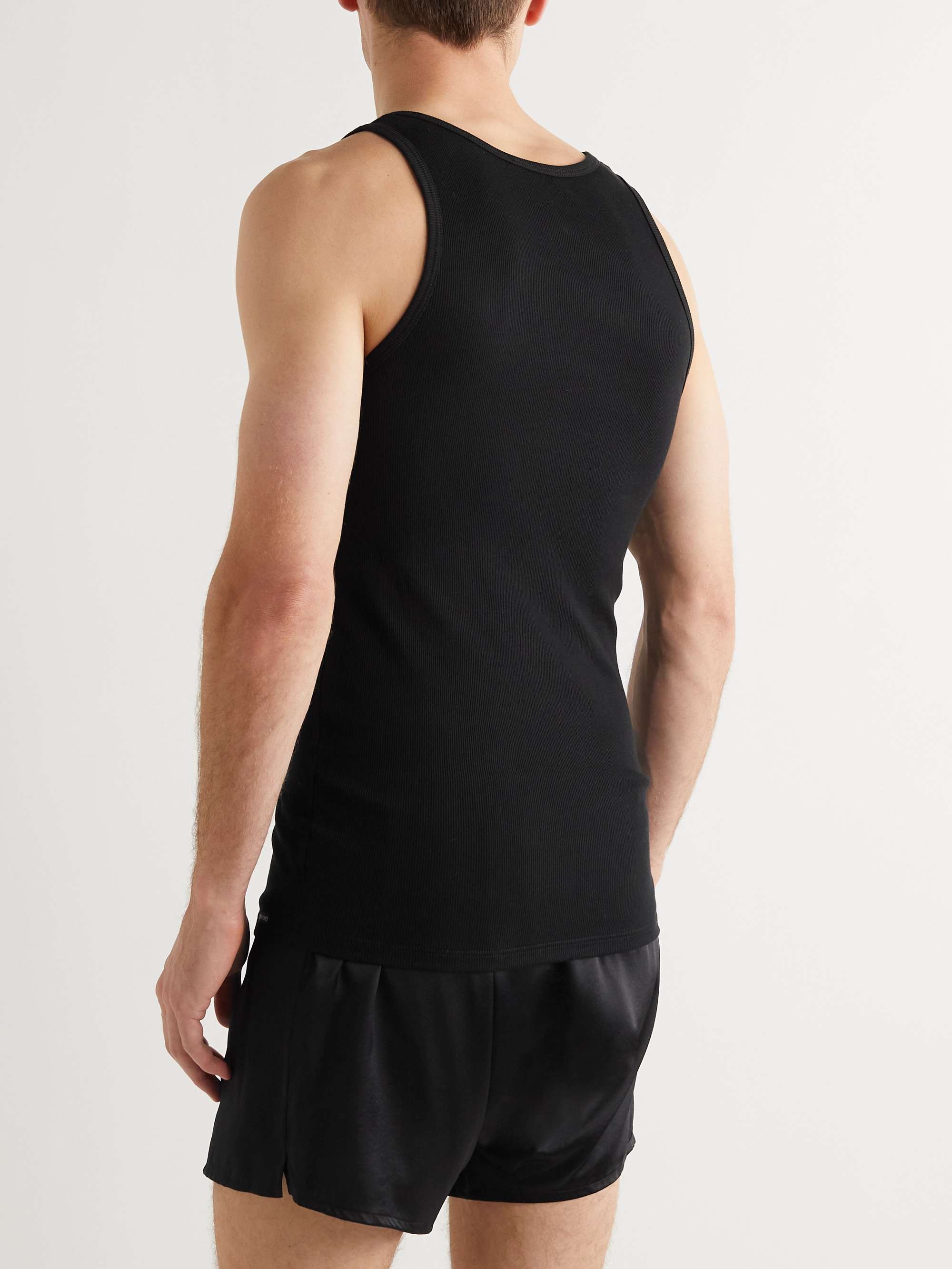 TOM FORD Ribbed Cotton and Modal-Blend Tank Top