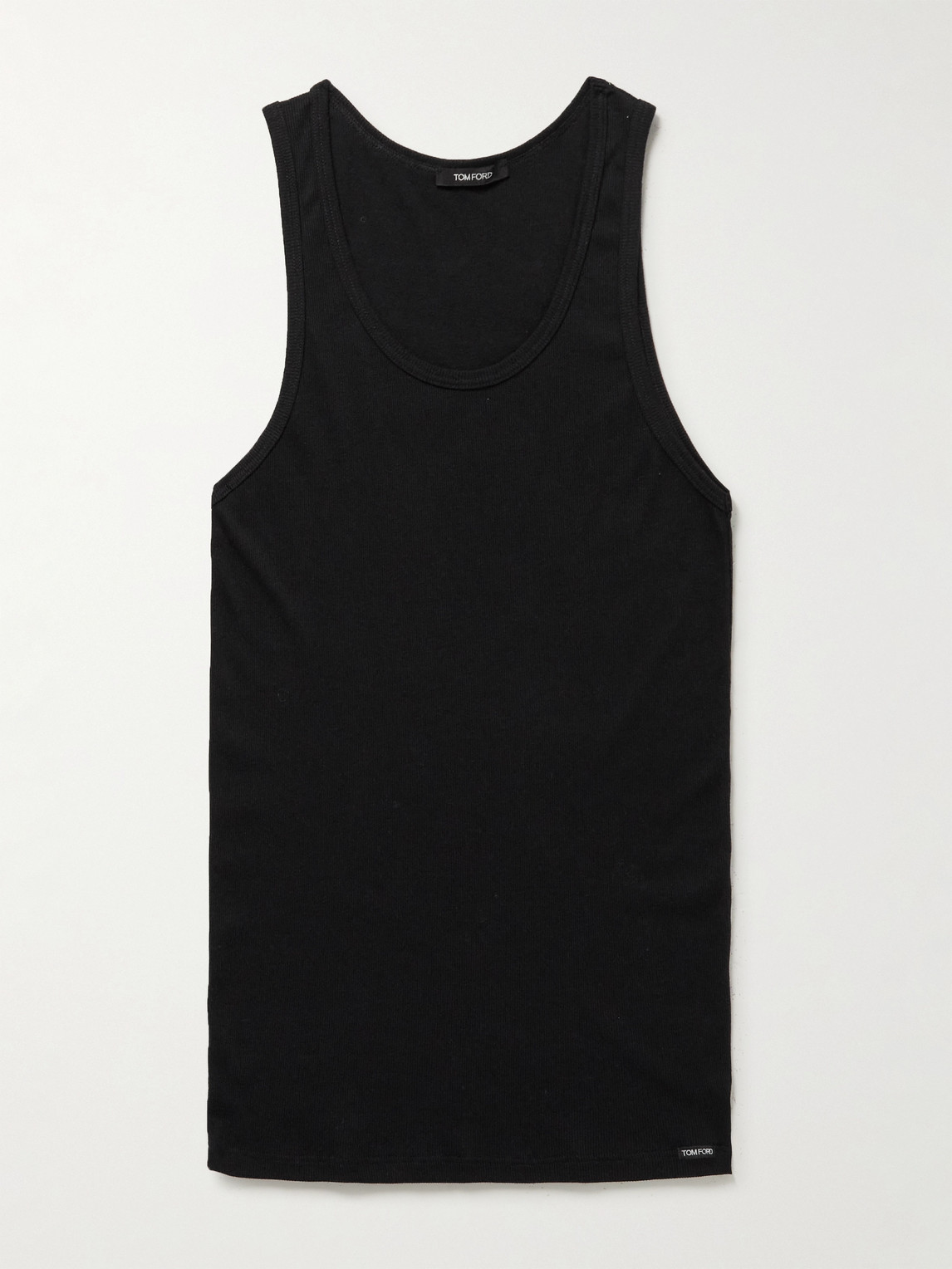 Tom Ford Ribbed Cotton and odal-Blend Tank Topen