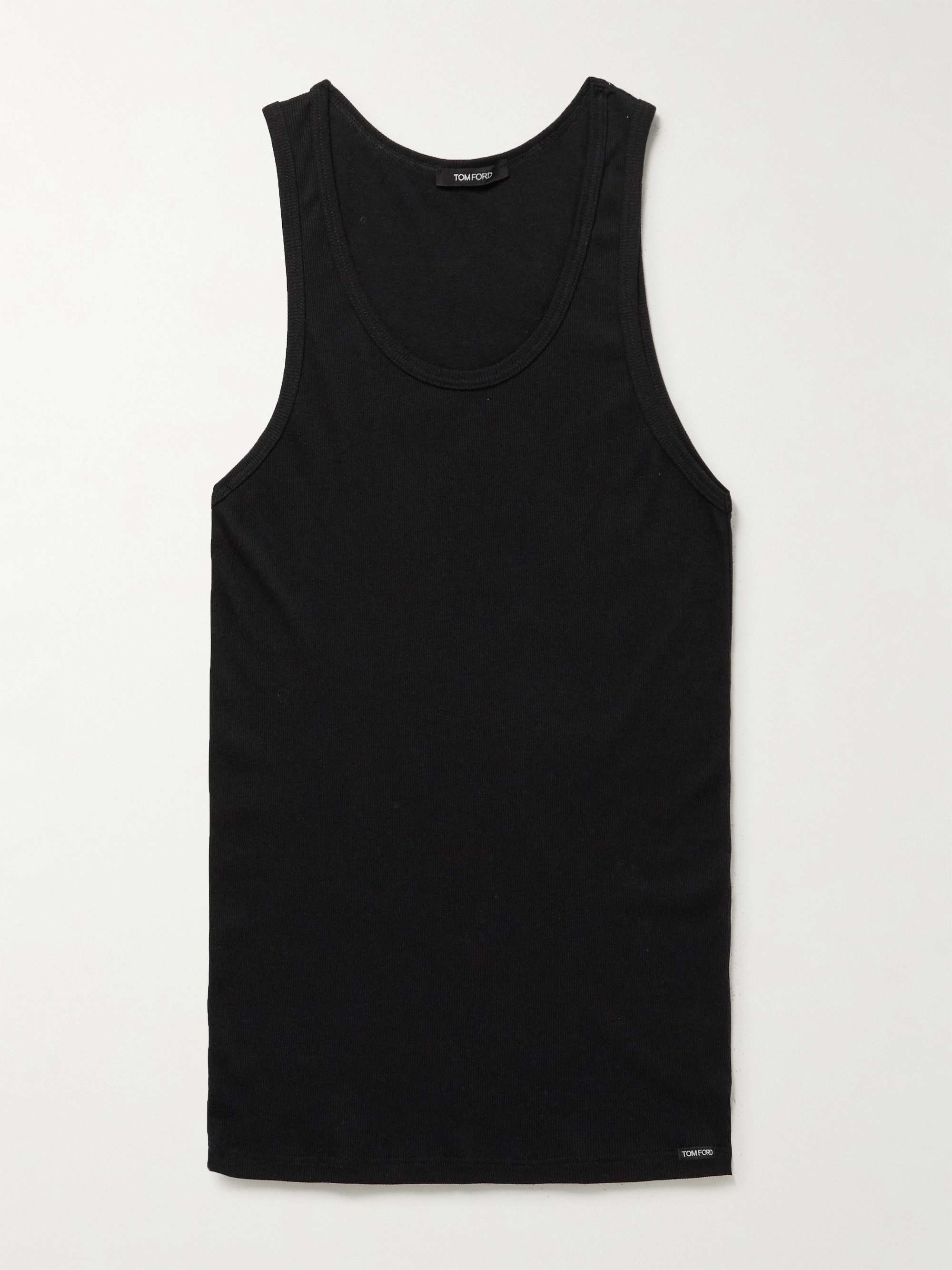 Ribbed Cotton and Modal-Blend Tank Top