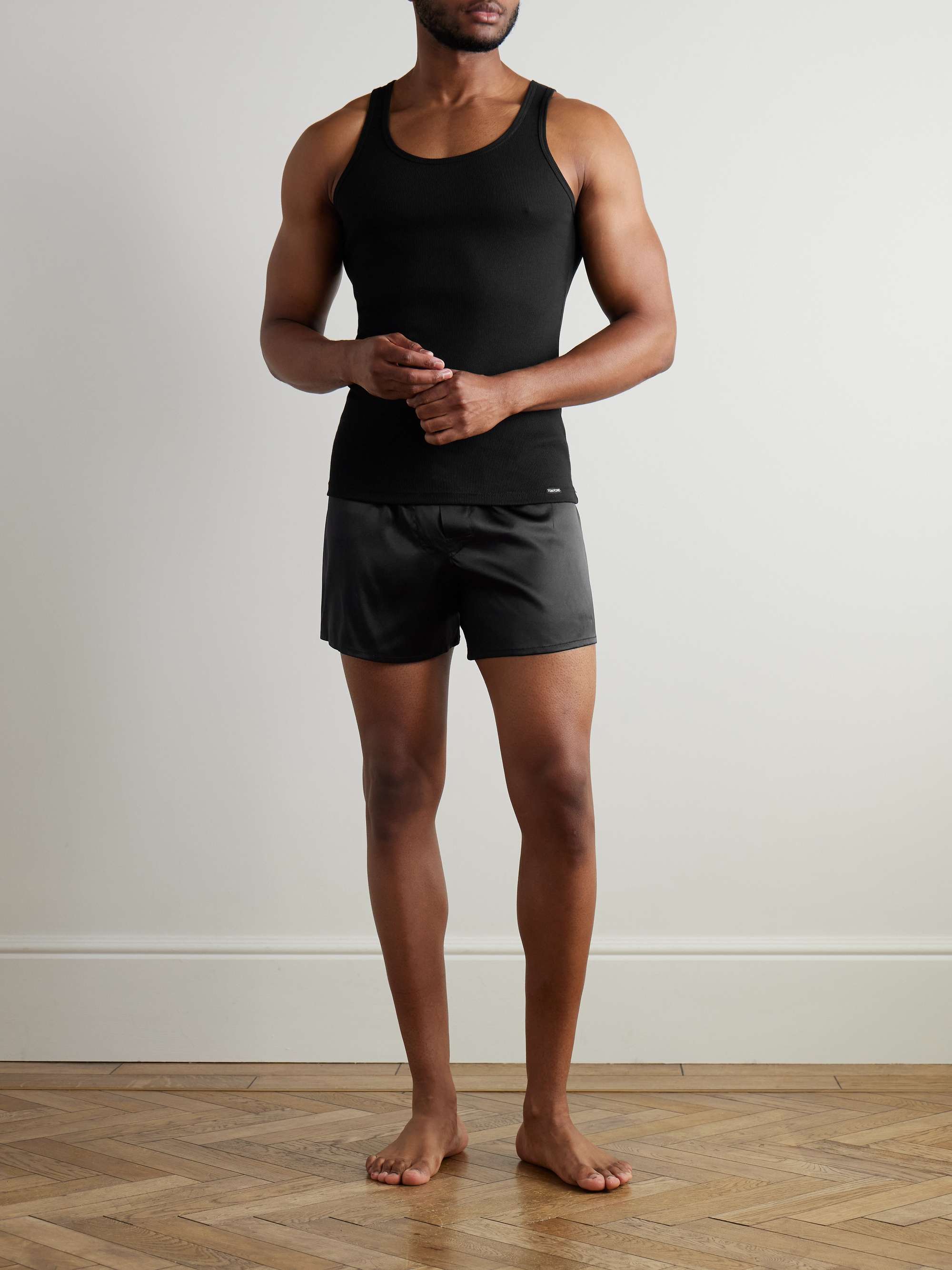 TOM FORD Ribbed Cotton and Modal-Blend Tank Top