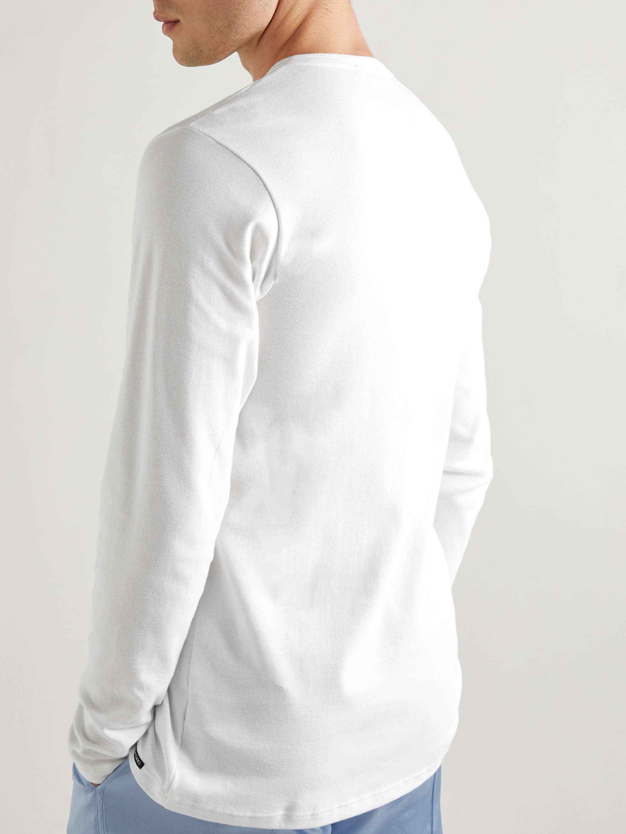 TOM FORD Maglia henley da pigiama in jersey di cotone stretch