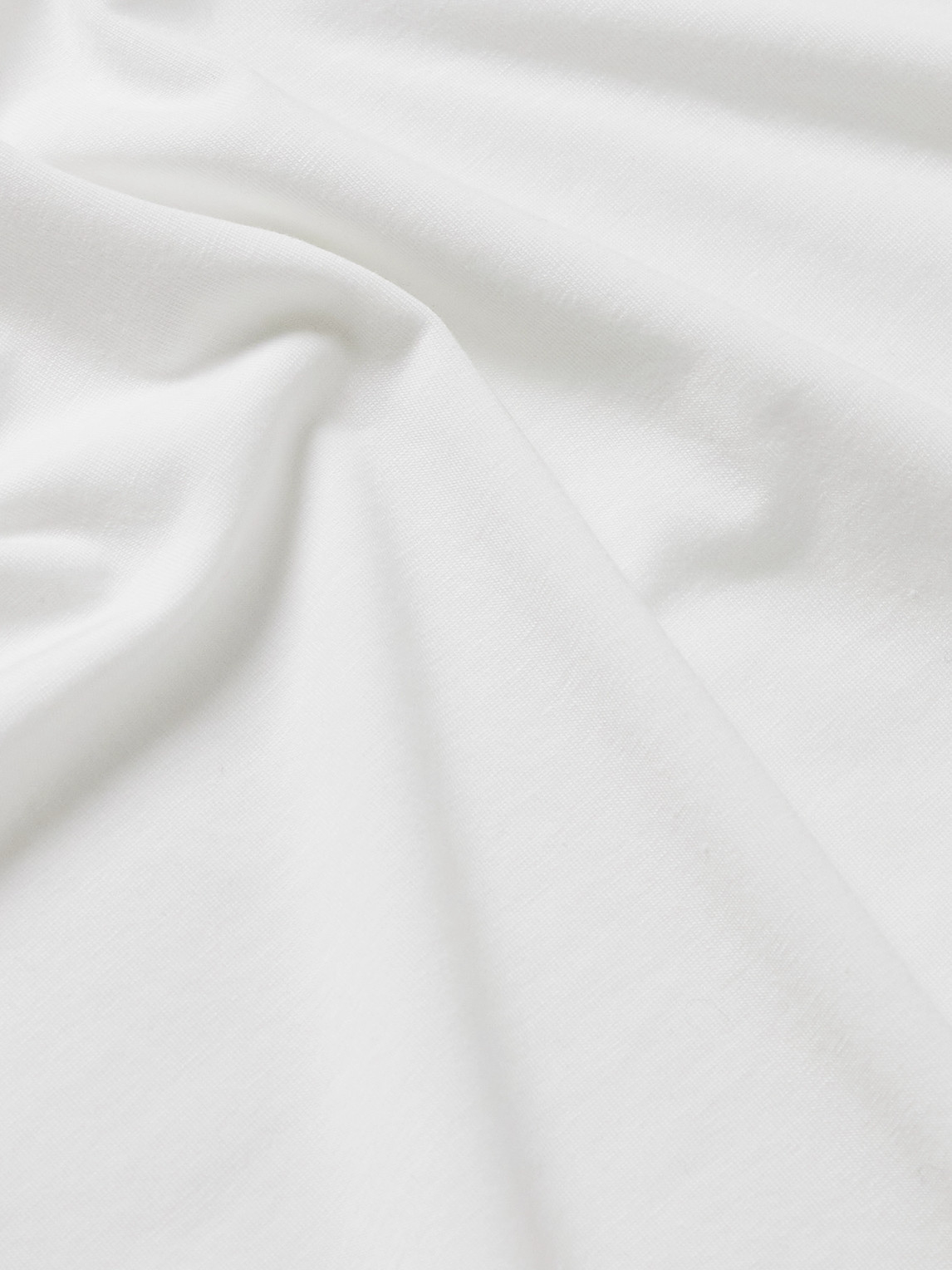 Tom Ford White Crewneck T-shirt With Tf Embroidery In Lyocell And Cotton Blend Man In White