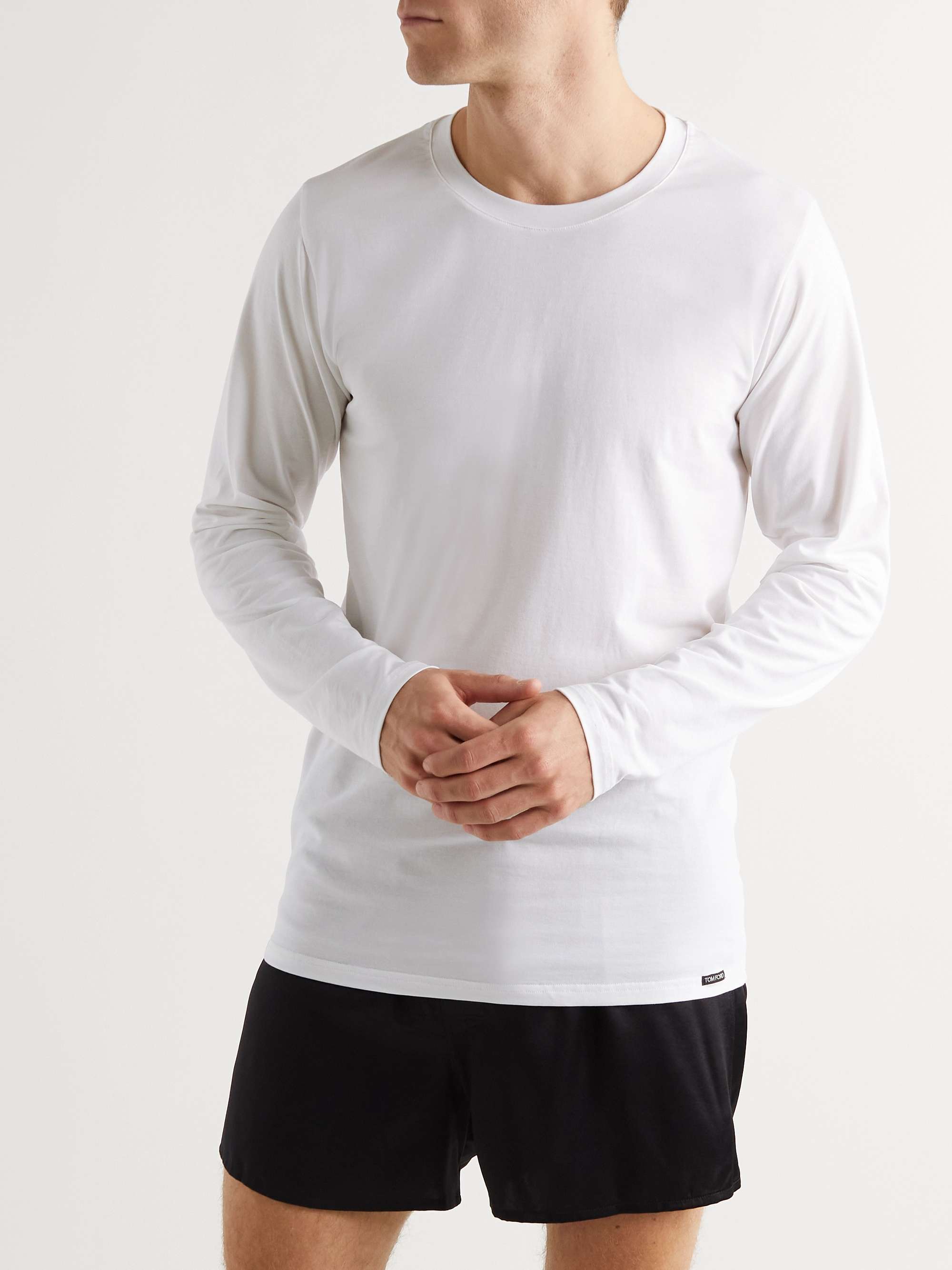 TOM FORD Stretch Cotton and Modal-Blend T-Shirt