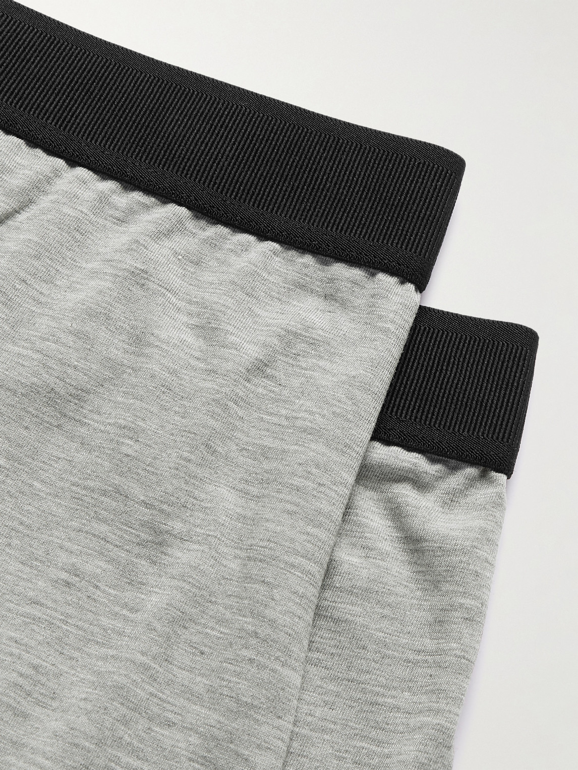 Tom Ford Mens Grey Branded-waistband Fitted Pack Of Two Stretch-cotton Briefs L In Gray