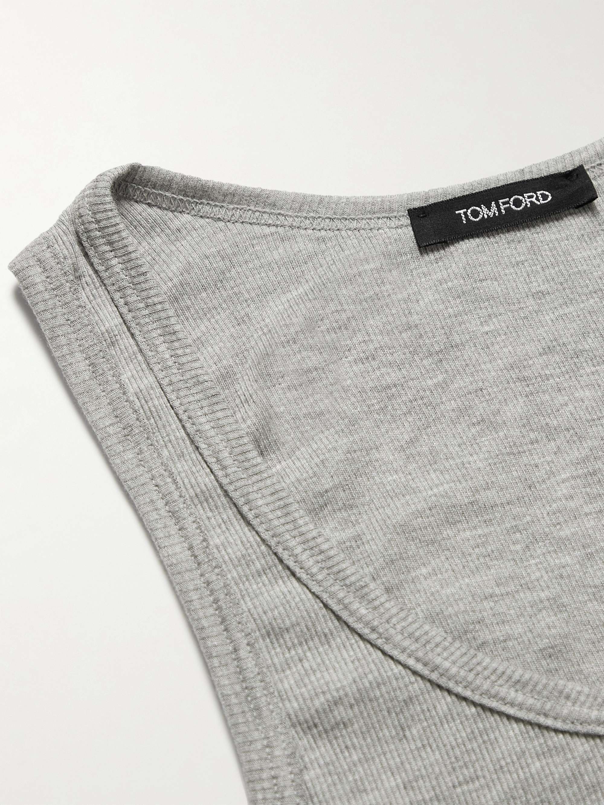 TOM FORD Ribbed cotton-blend bralette