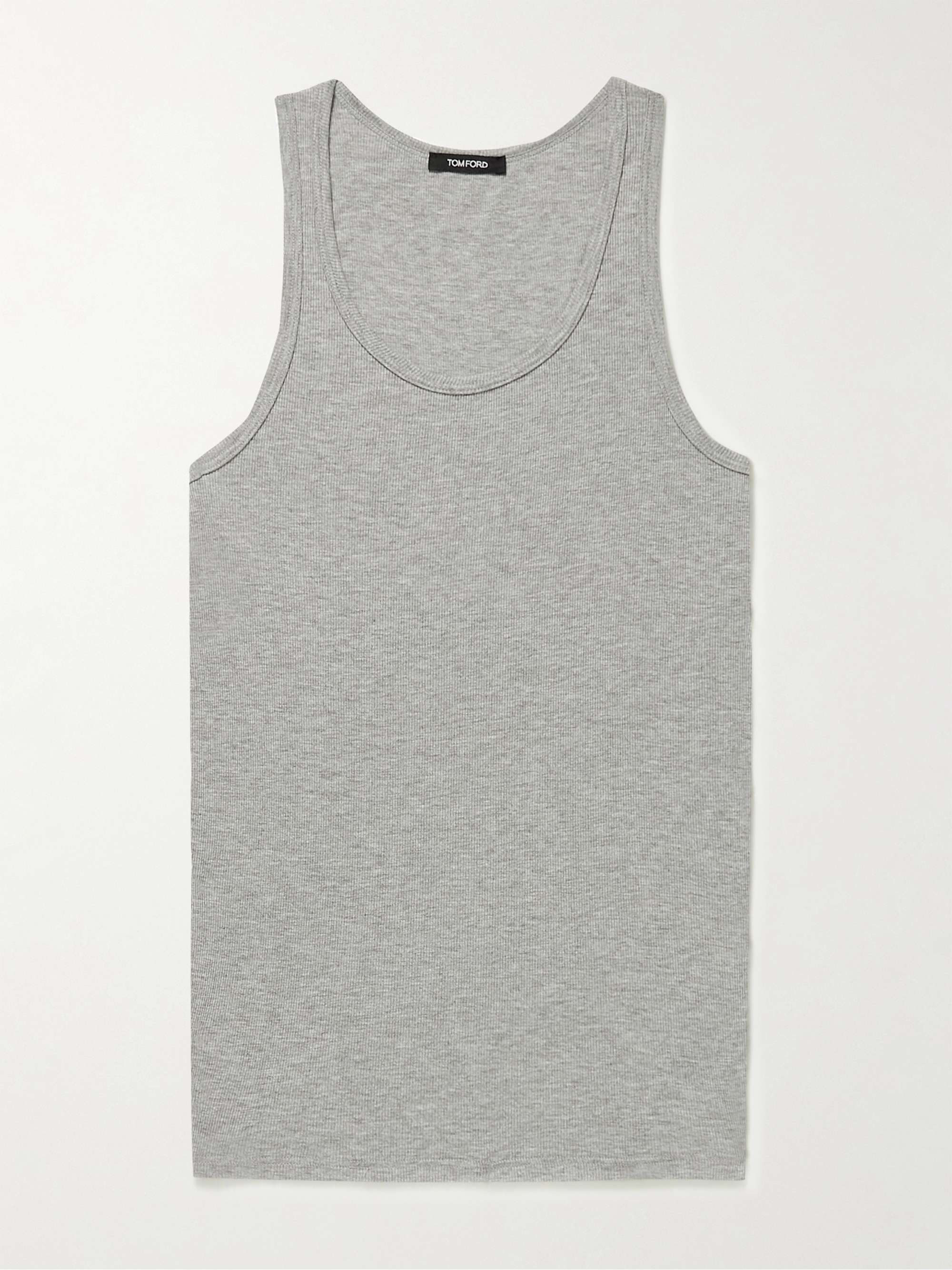 TOM FORD Ribbed Cotton and Modal-Blend Tank Top for Men | MR PORTER