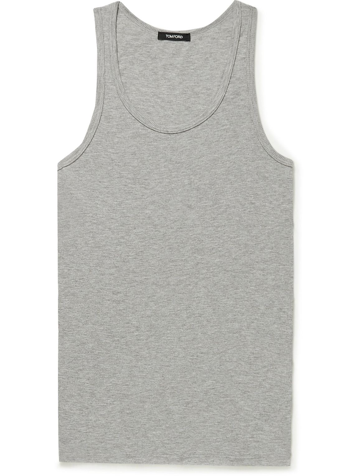 Shop Tom Ford Ribbed Cotton And Modal-blend Tank Top In Unknown