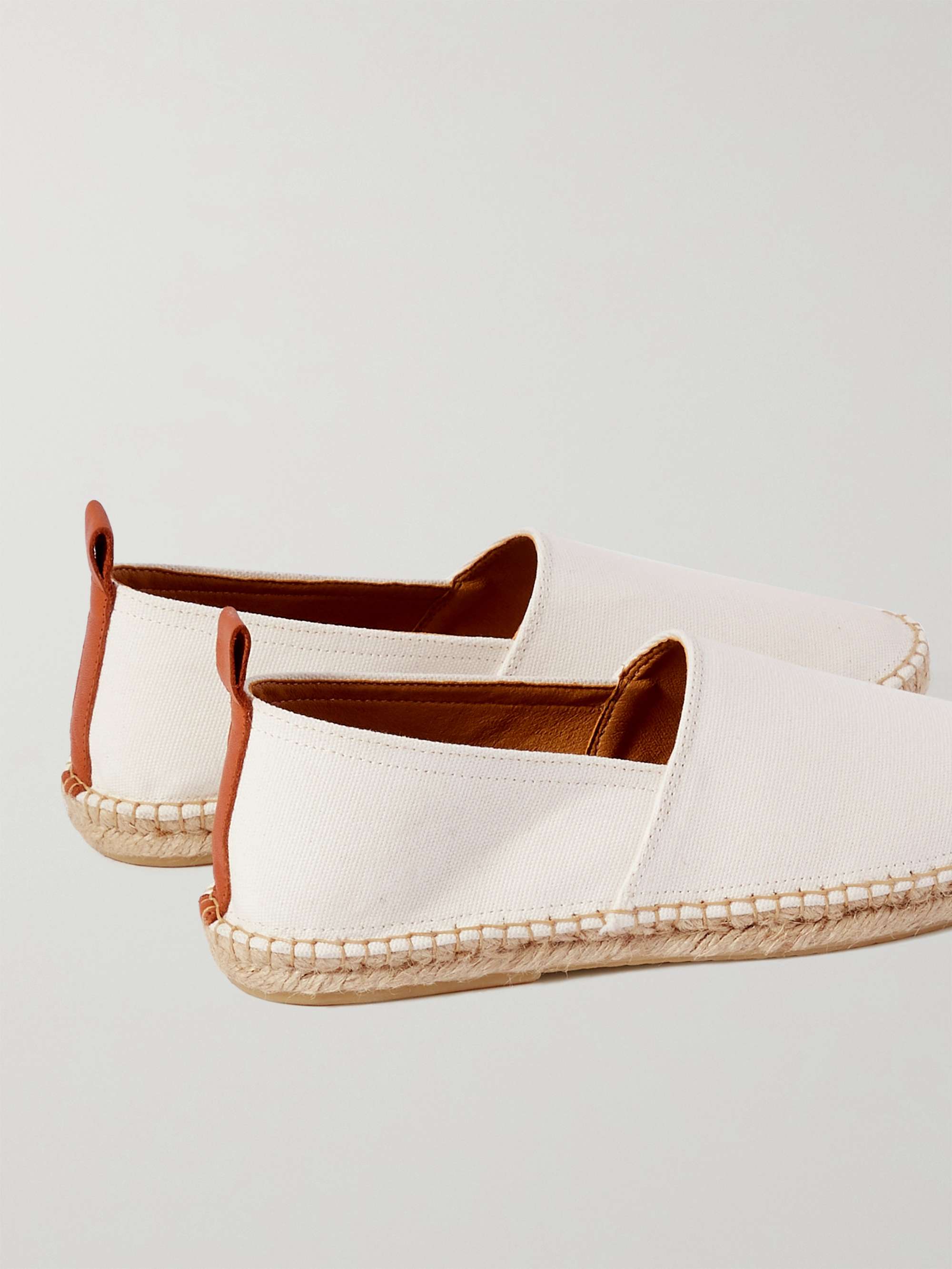 FRESCOBOL CARIOCA Helio Leather-Trimmed Canvas Espadrilles