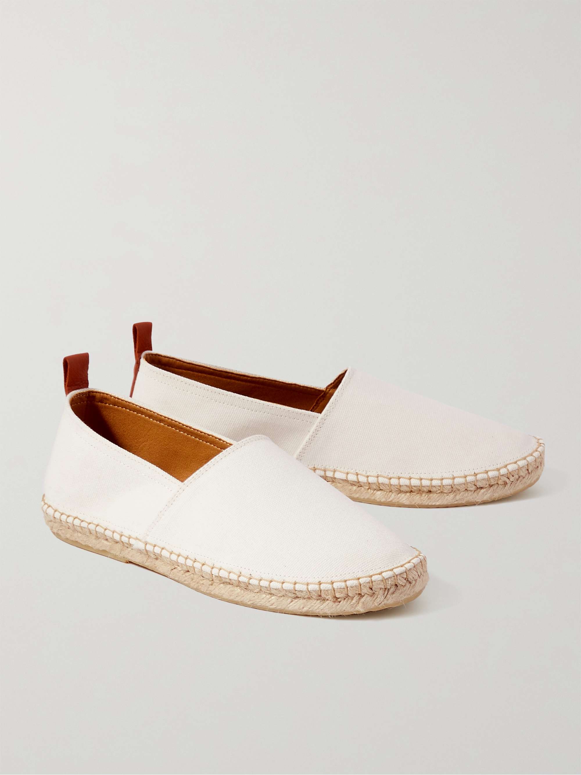 FRESCOBOL CARIOCA Helio Leather-Trimmed Canvas Espadrilles