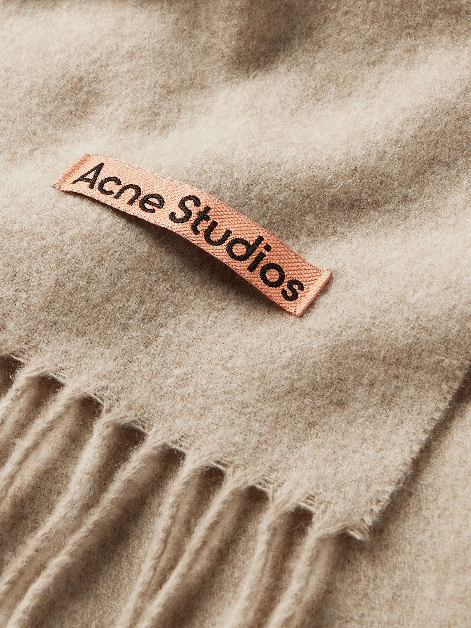 ACNE STUDIOS Oversized Fringed Melangé Wool Scarf