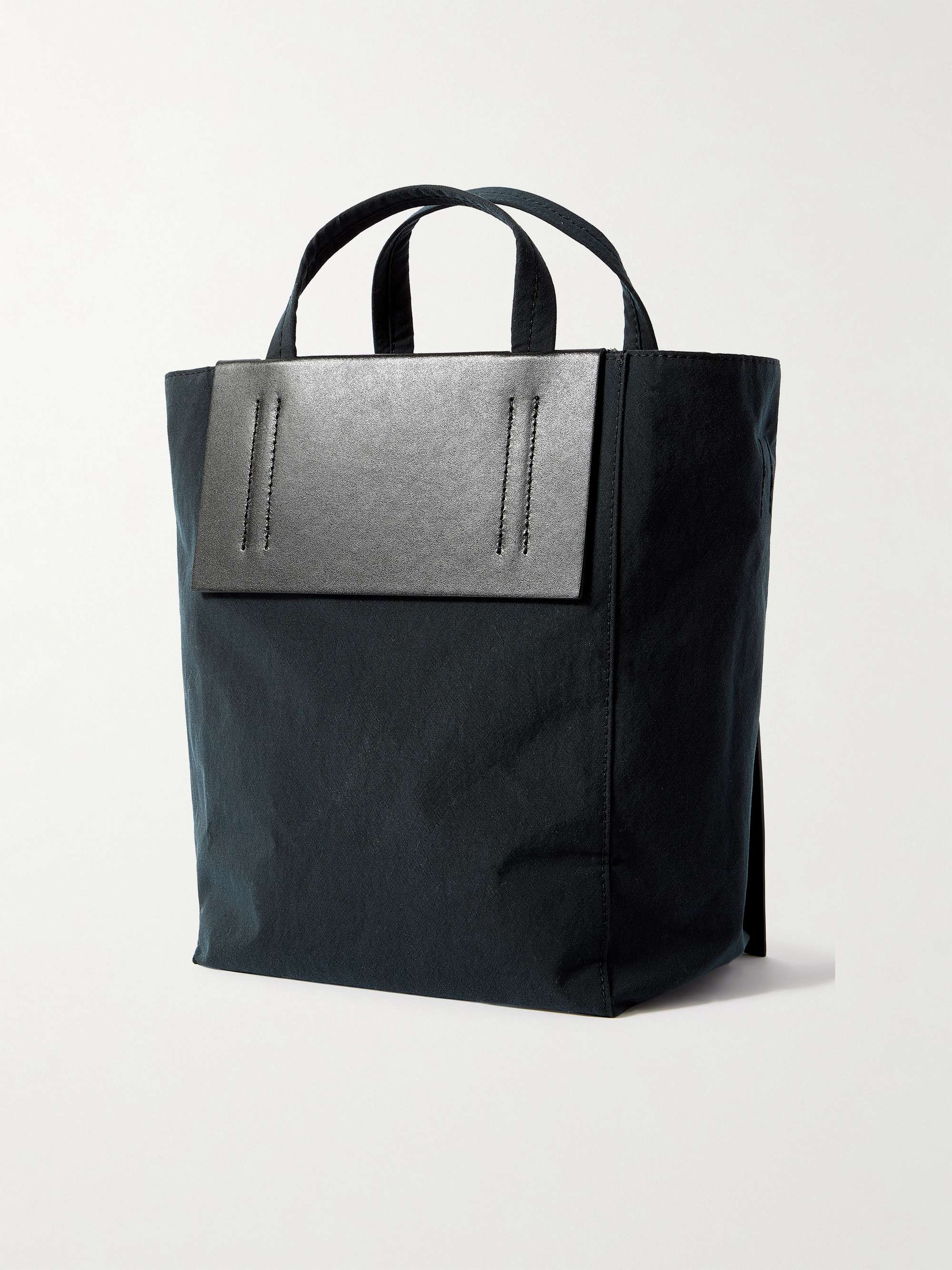 ACNE STUDIOS Baker Out Mini Logo-Print Leather and Nylon Tote Bag