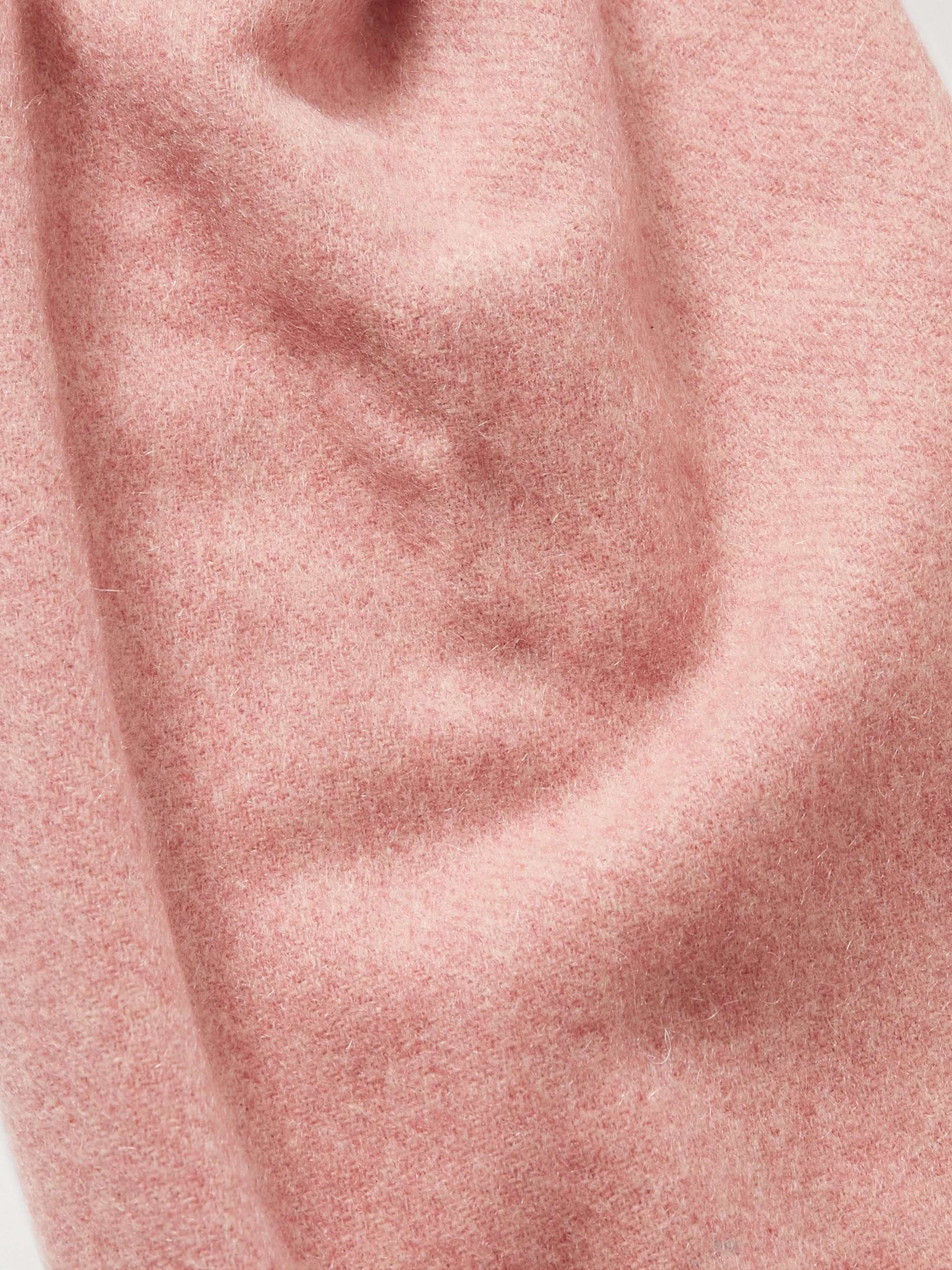 ACNE STUDIOS Canada Logo-Detailed Fringed Cashmere Scarf