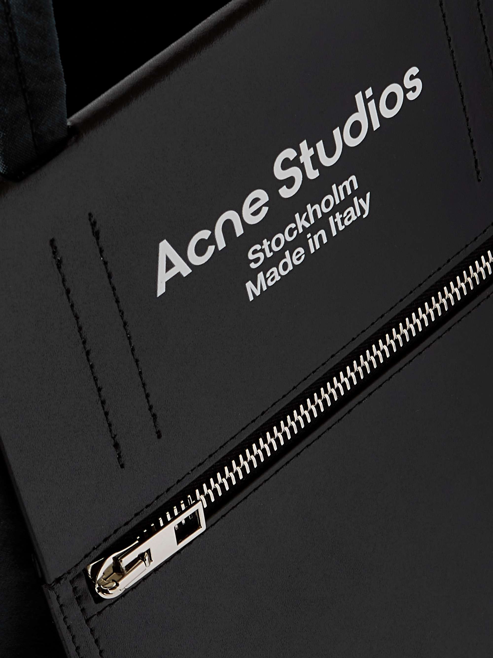 ACNE STUDIOS Baker Out Logo-Print Leather and Nylon Tote Bag