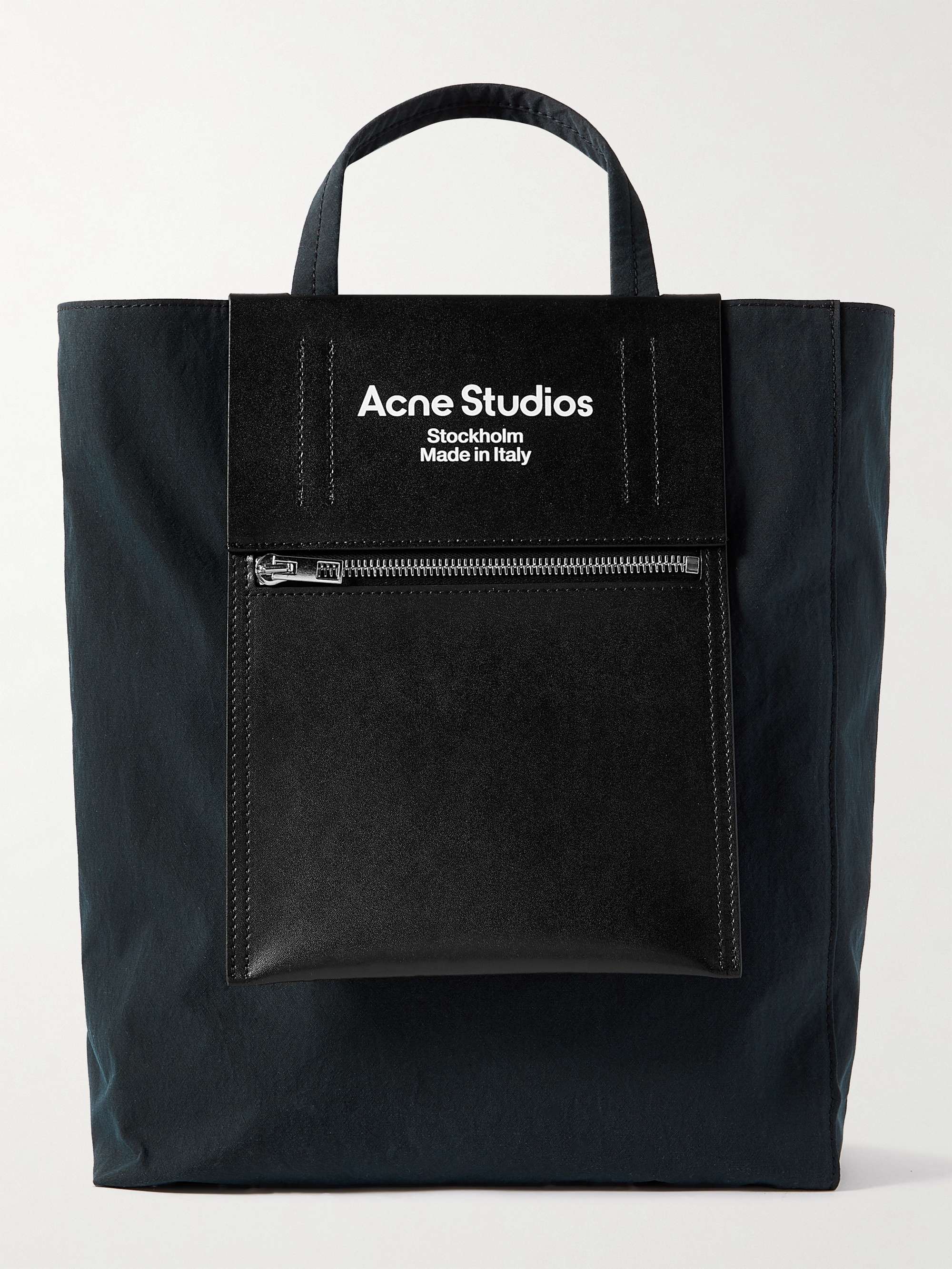 ACNE STUDIOS Baker Out Logo-Print Leather and Nylon Tote Bag