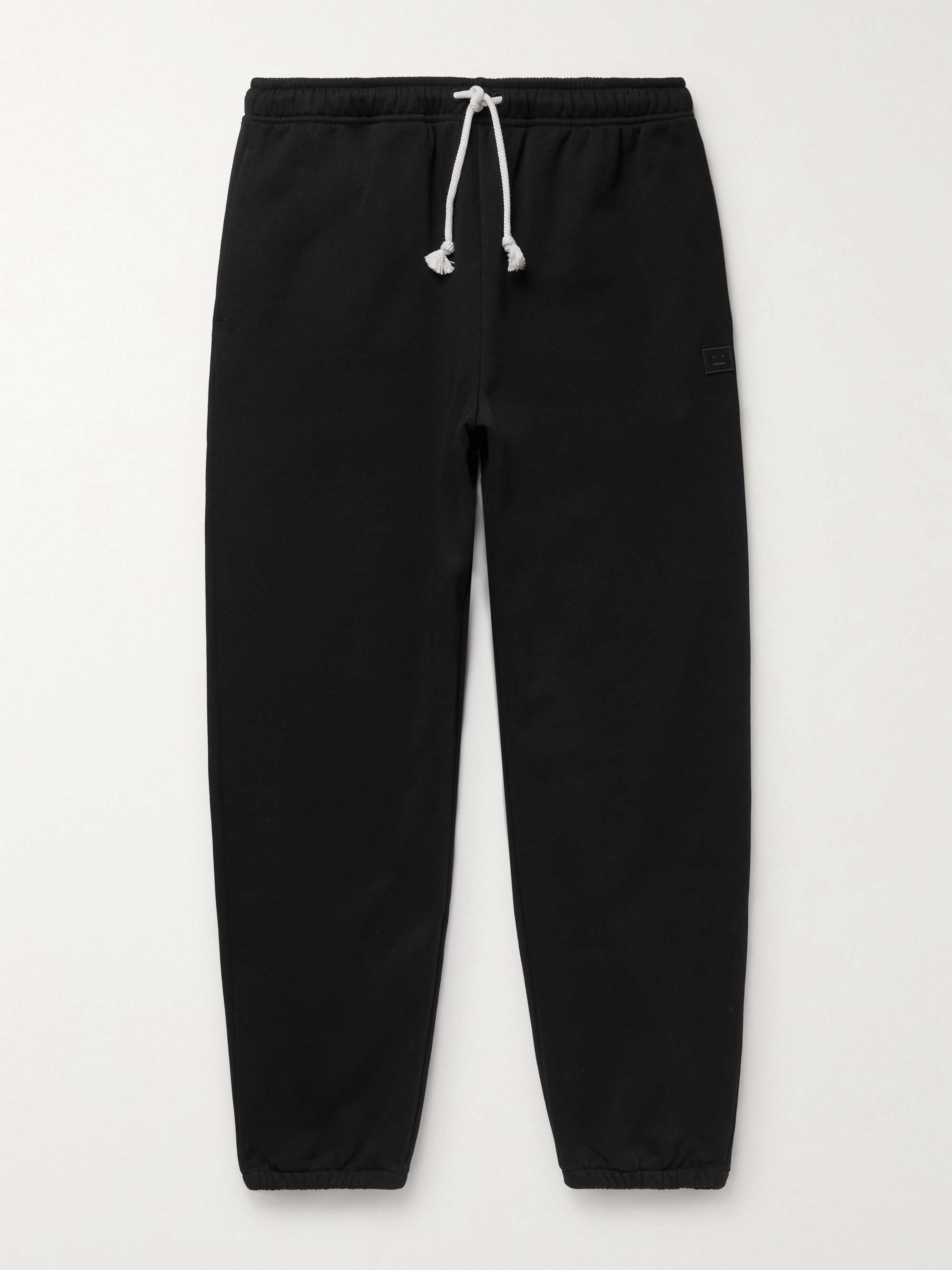 ACNE STUDIOS Tapered Logo-Appliquéd Cotton-Jersey Sweatpants