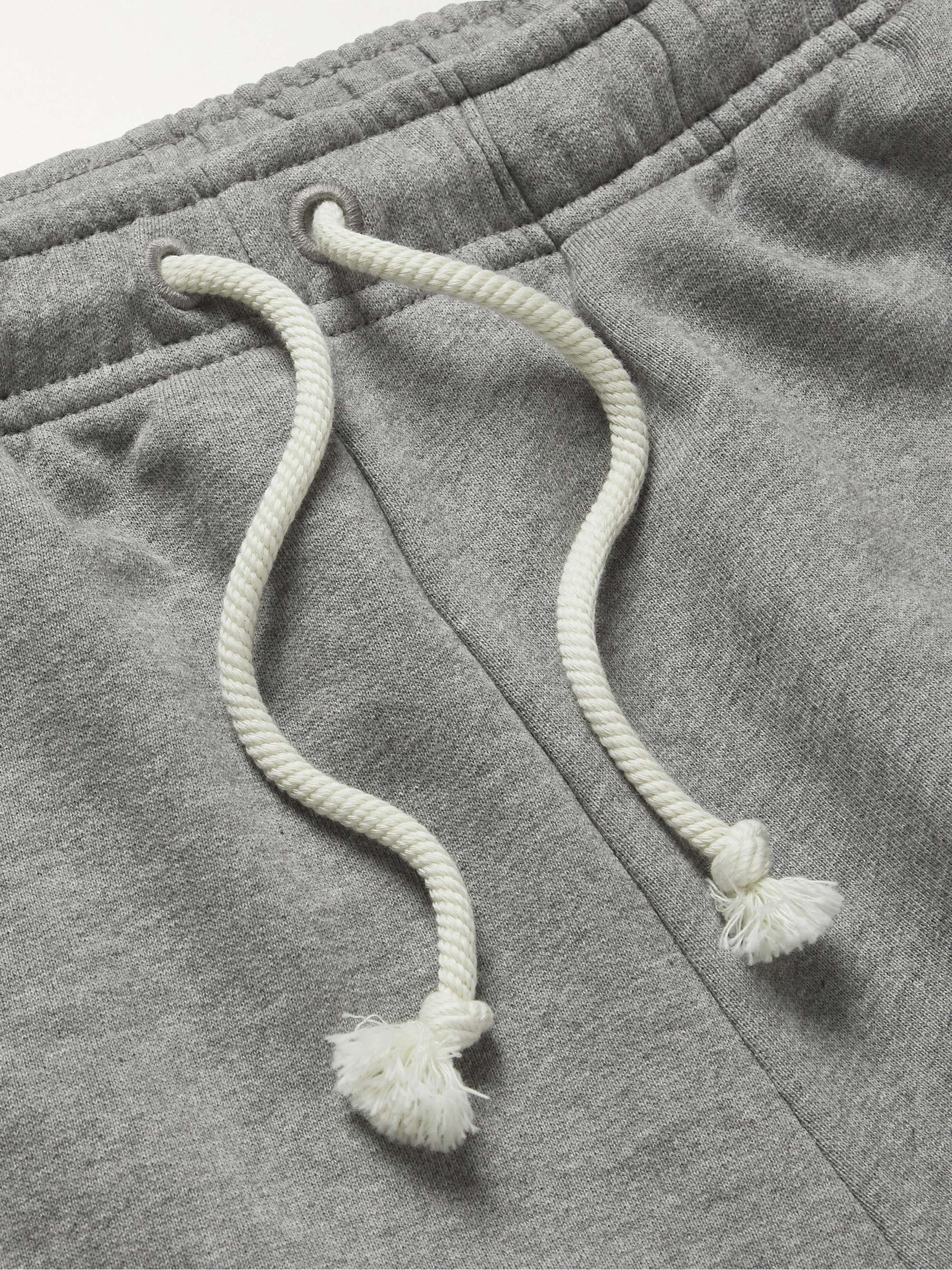 ACNE STUDIOS Wide-Leg Logo-Appliquéd Cotton-Jersey Drawstring Shorts
